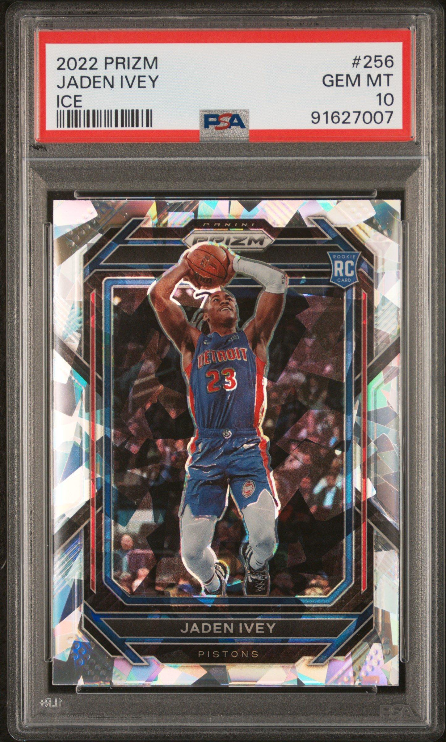 2022 Panini Prizm 256 Jaden Ivey Ice PSA 10