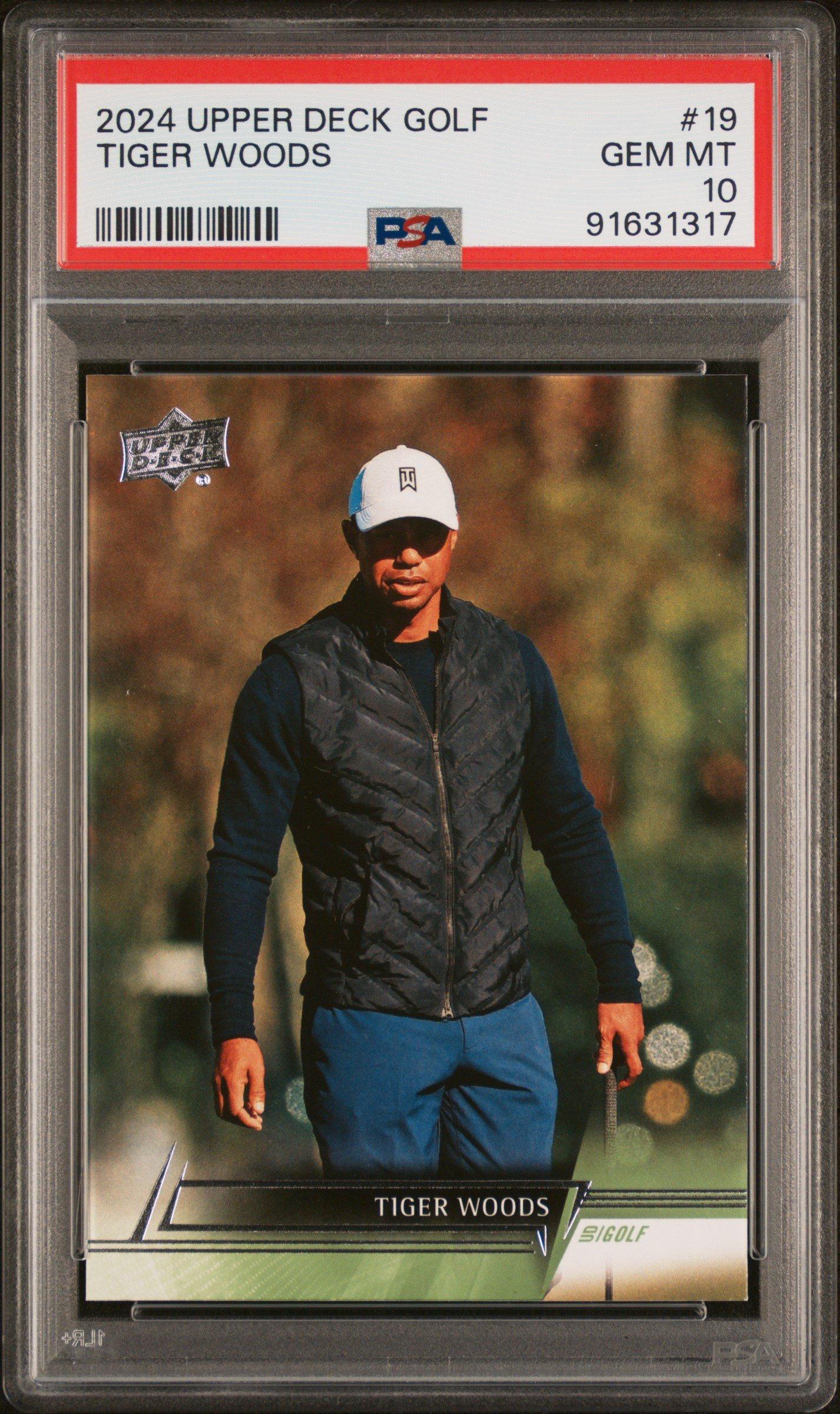 2024 Upper Deck Golf 19 Tiger Woods PSA 10