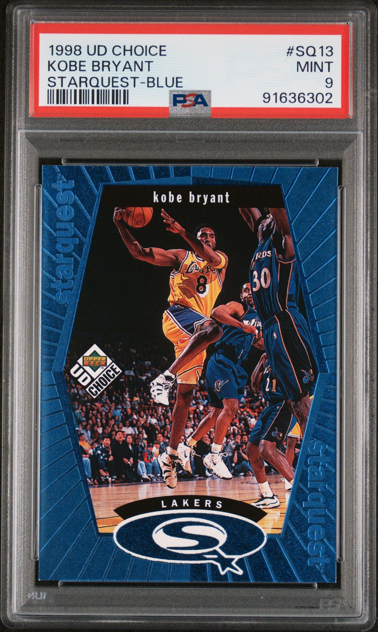1998 Ud Choice Starquest Sq13 Kobe Bryant Blue PSA 9