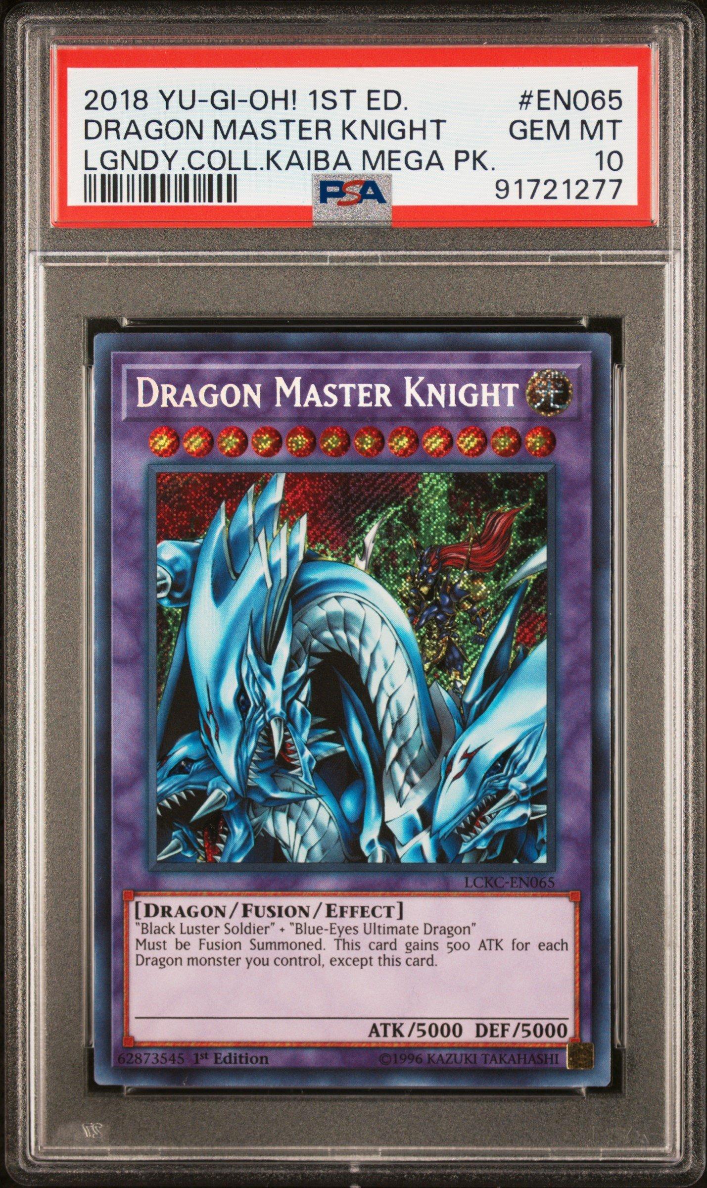 2018 Yu-gi-oh! Legendary Collection Kaiba Mega Pack En065 Dragon Master Knight PSA 10