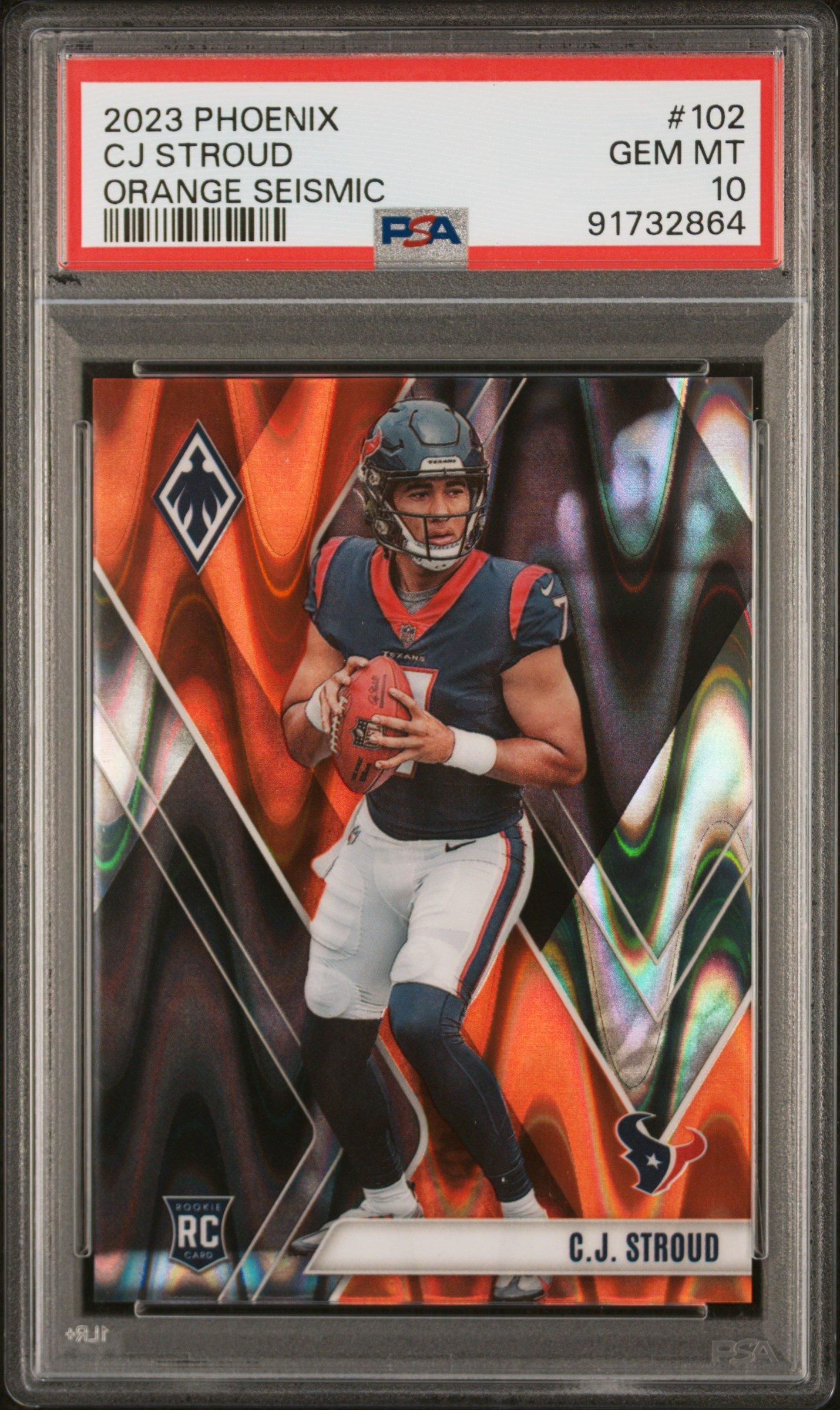2023 Panini Phoenix 102 Cj Stroud Orange Seismic PSA 10