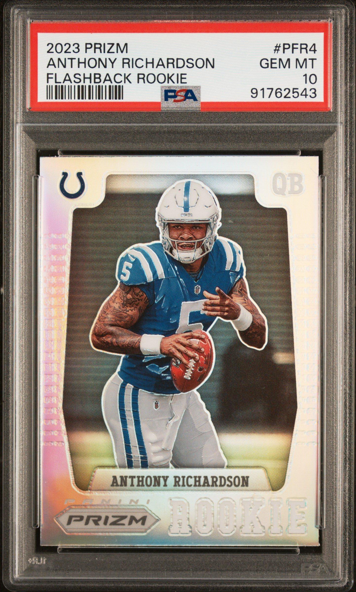 2023 Panini Prizm Prizm Flashback Rookie Pfr4 Anthony Richardson PSA 10