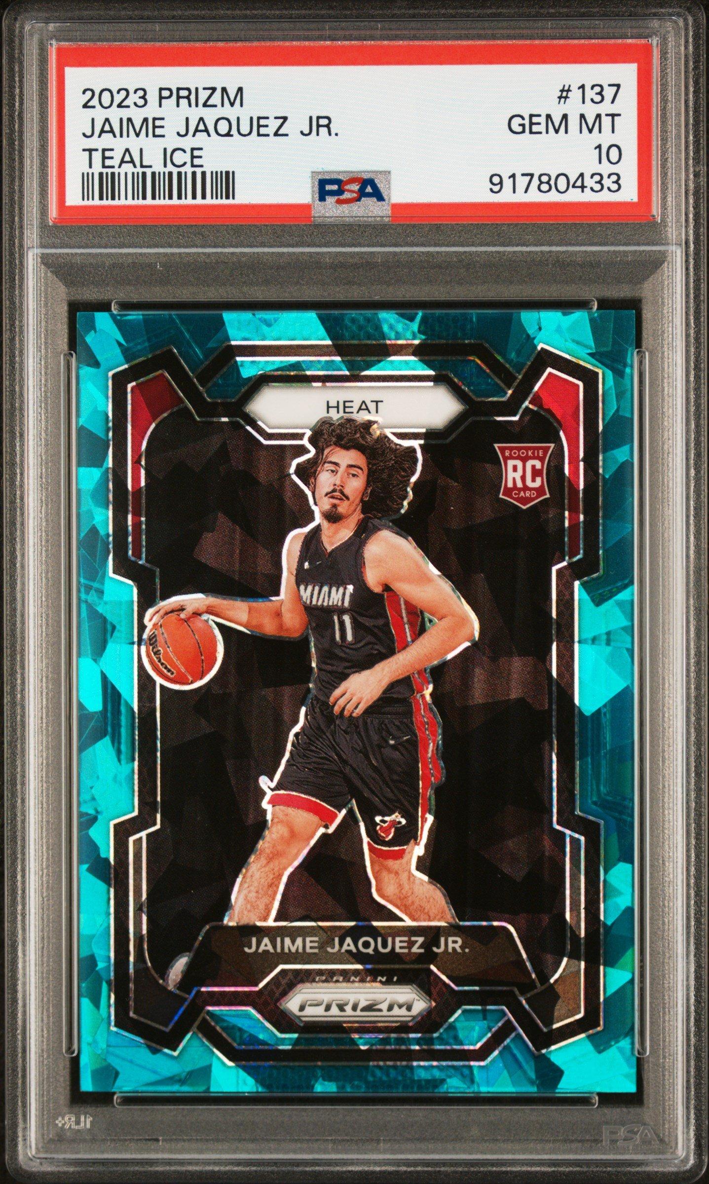 2023 Panini Prizm 137 Jaime Jaquez Jr. Teal Ice PSA