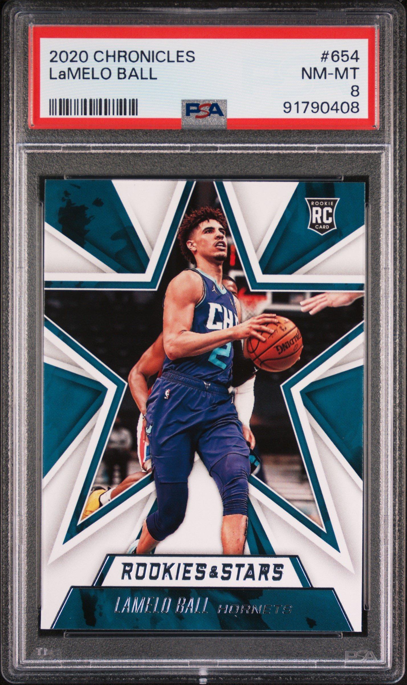 2020 Panini Chronicles 654 Lamelo Ball PSA 8