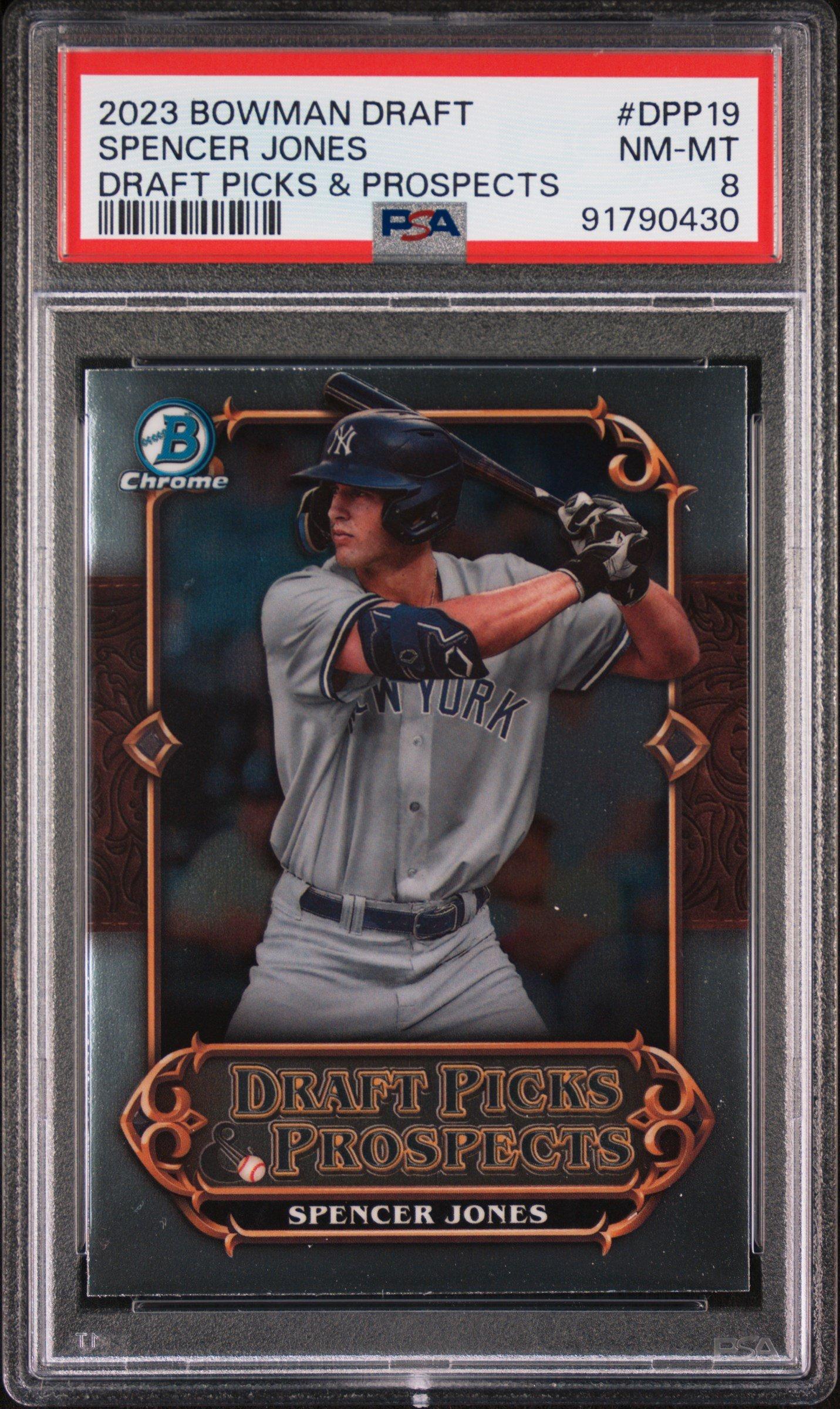2023 Bowman Draft Draft Picks & Prospects Dpp19 Spencer Jones PSA 8