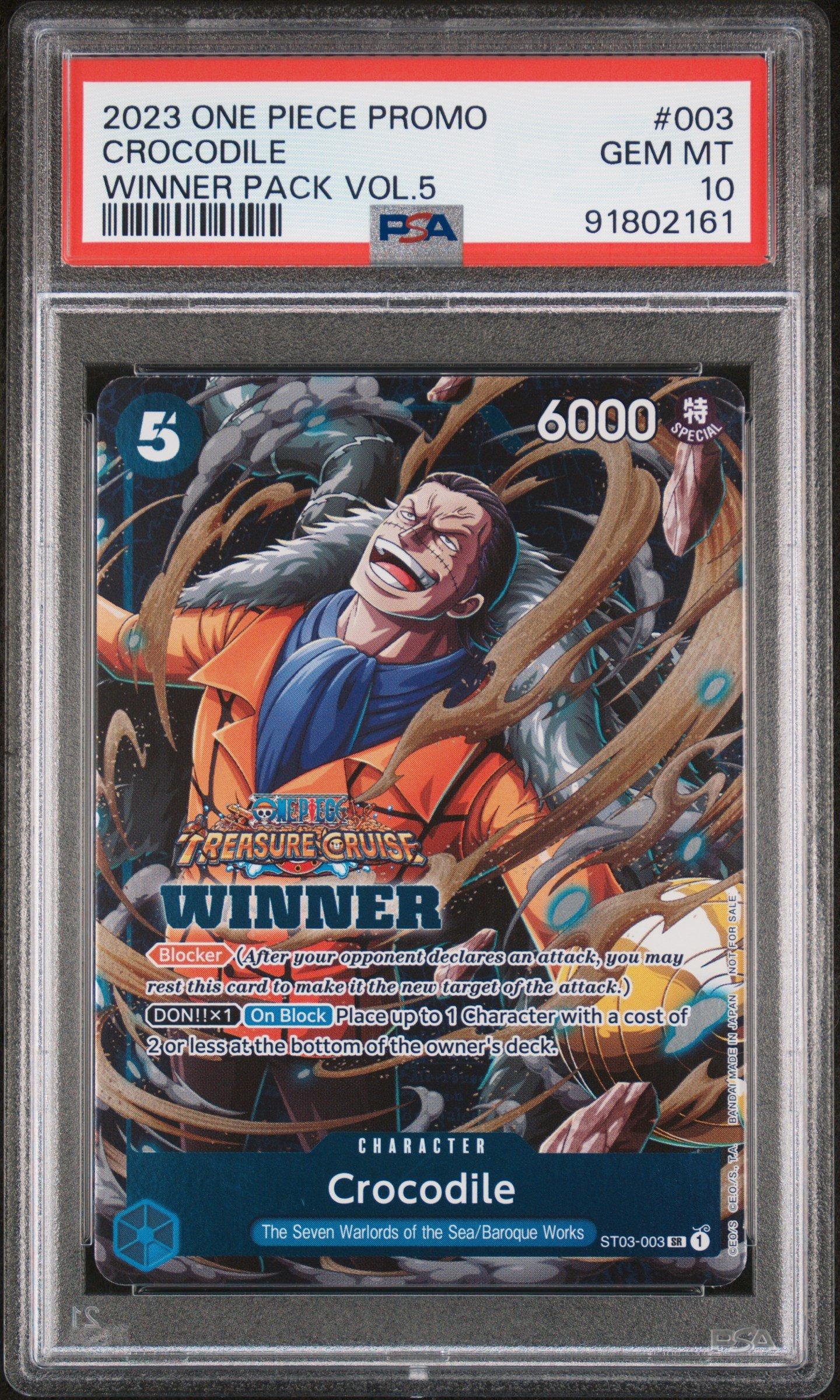 2023 One Piece Promos 003 Crocodile Winner Pack Vol.5 PSA 10