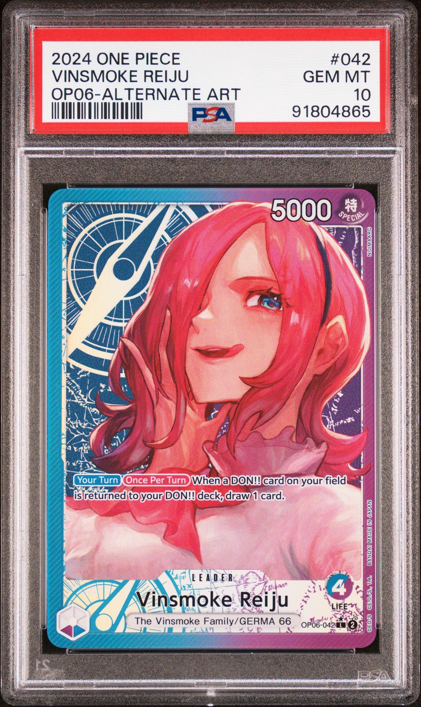 2024 One Piece Wings Of The Captain Vinsmoke Reiju Alternate Art PSA 10