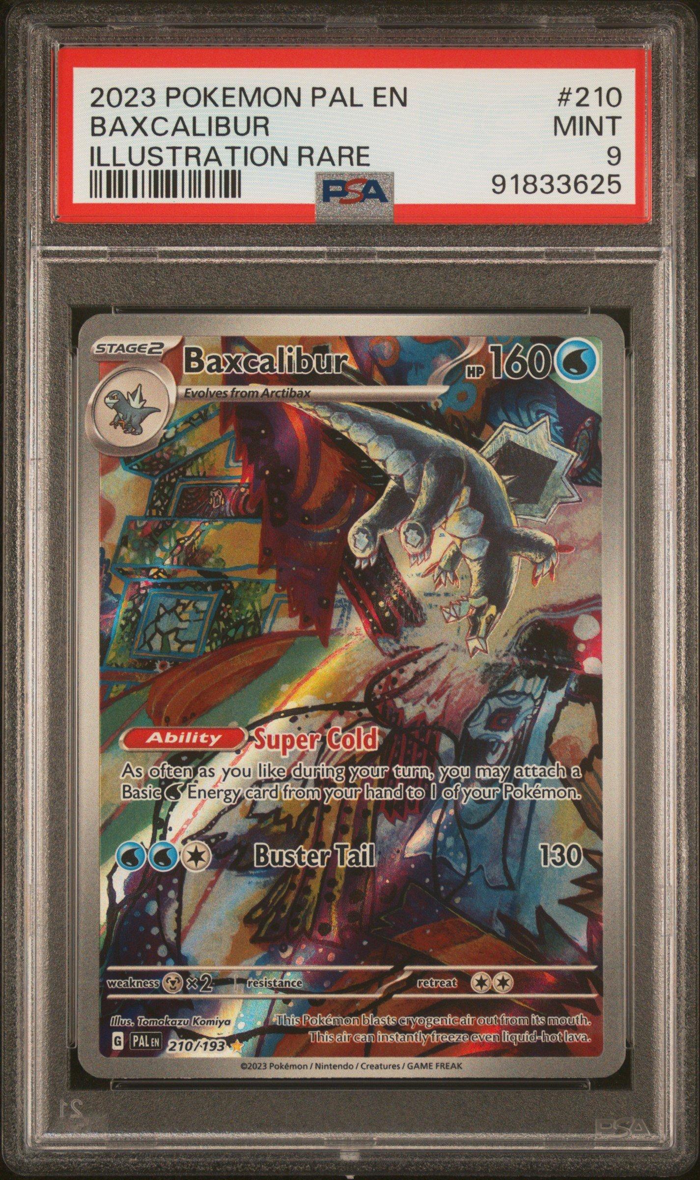 2023 Pokemon Pal En-paldea Evolved 210 Baxcalibur PSA 9
