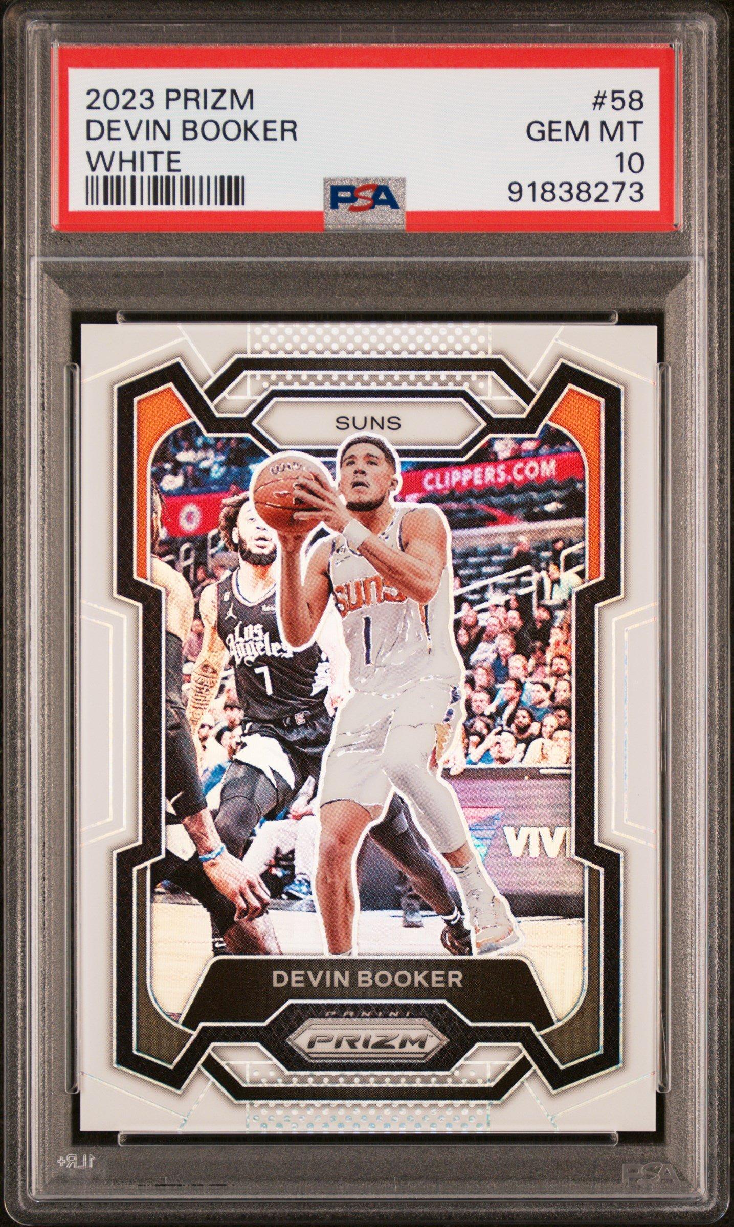 2023 Panini Prizm 58 Devin Booker White Prizm PSA 10