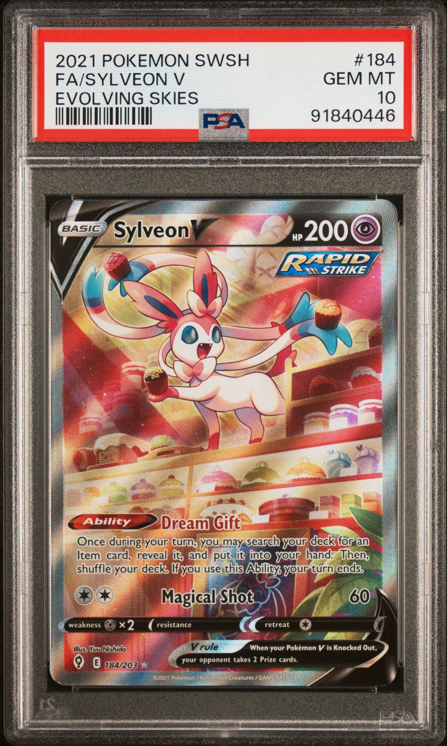 2021 Pokemon Sword & Shield Evolving Skies 184 Full Art/sylveon V