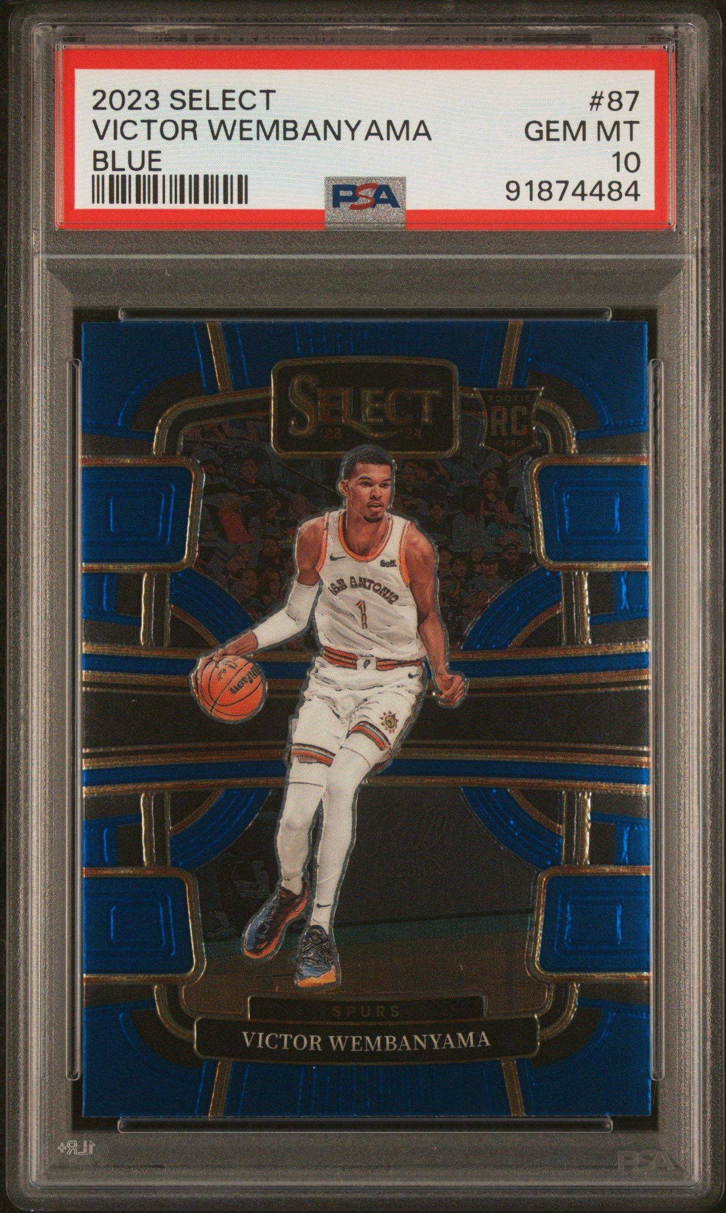2023 Panini Select 87 Victor Wembanyama Blue PSA 10