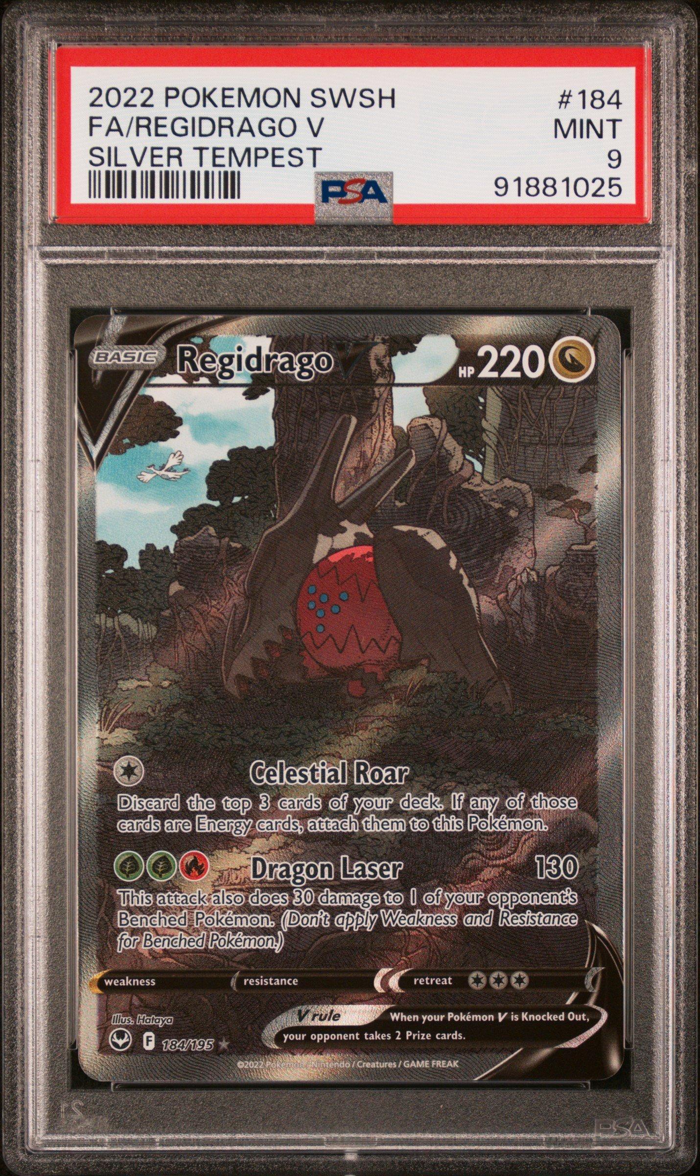 regidrago v pokemon card Regidrago Vstar Ultra Rare Silver Tempest 136/195, NM Pokemon Card main image 0