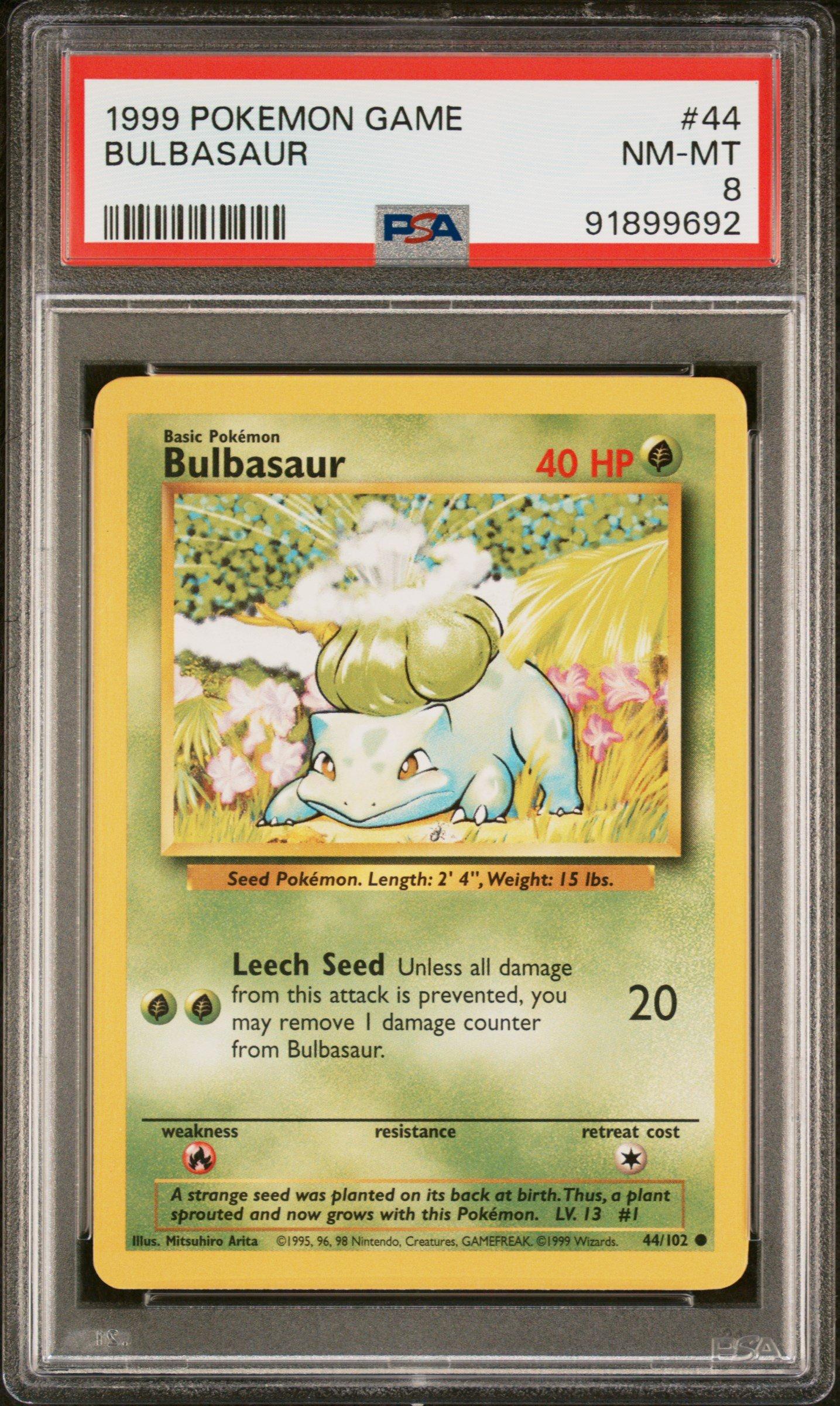 1999 Pokemon Game 44 Bulbasaur PSA 8 Graded Card | GameStop