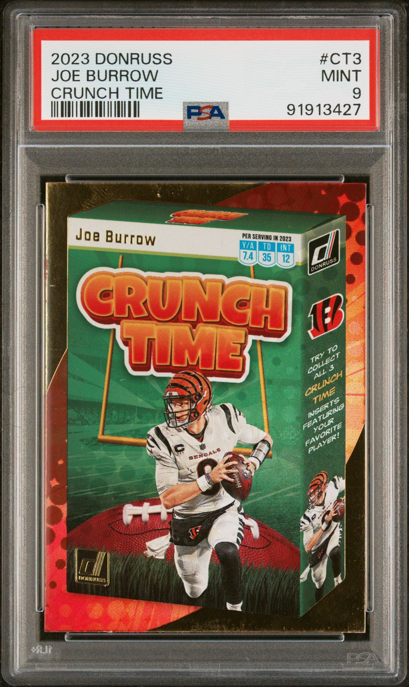 2023 Panini Donruss Crunch Time Ct3 Joe Burrow PSA 9