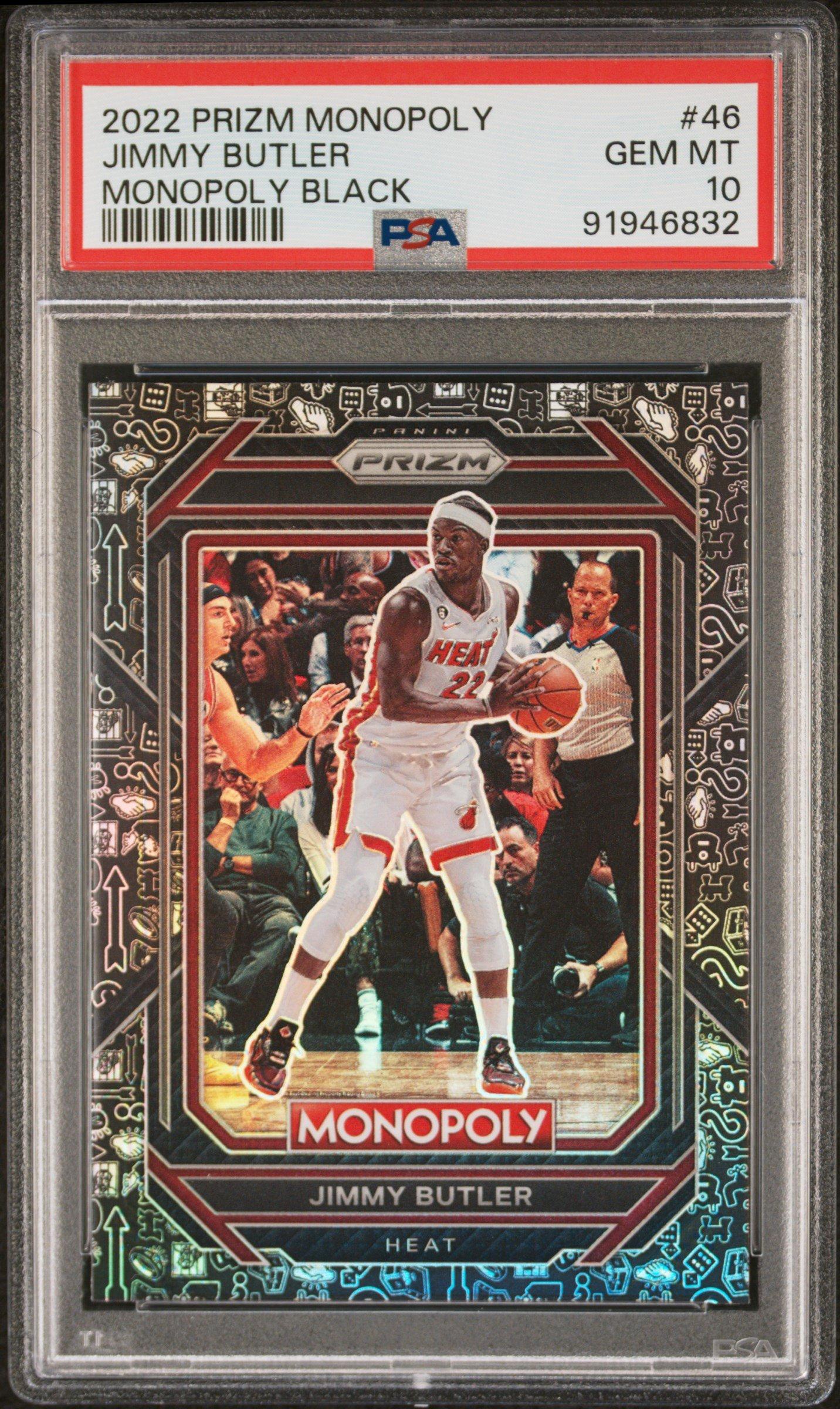2022 Panini Prizm Monopoly 46 Jimmy Butler Monopoly Black PSA 10