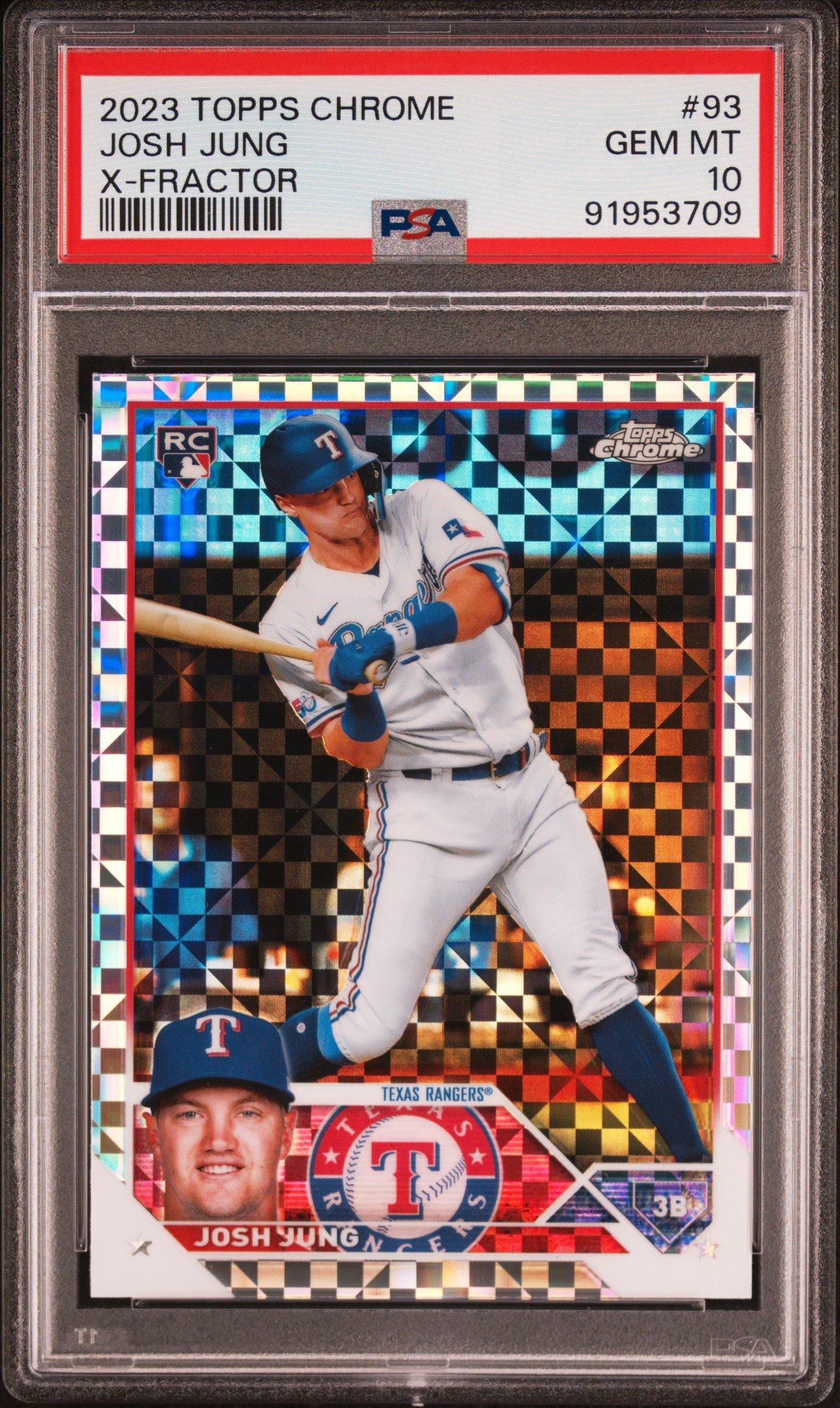 2023 Topps Chrome 93 Josh Jung X-fractor PSA 10