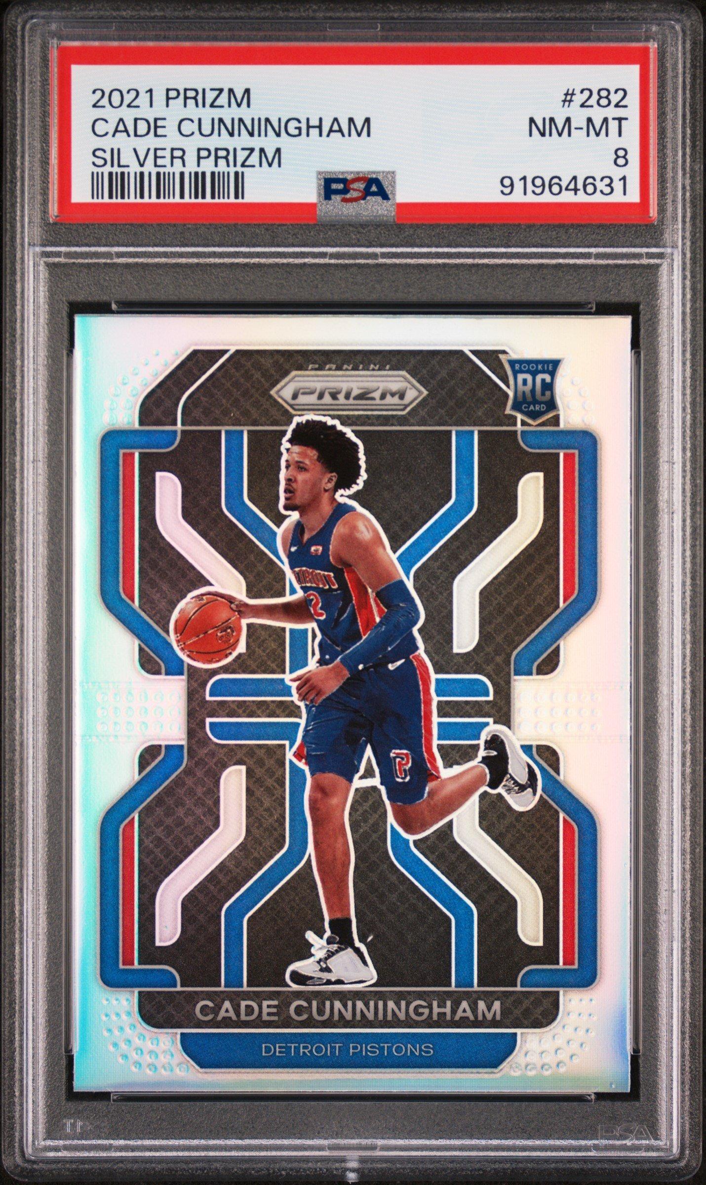 2021 Panini Prizm 282 Cade Cunningham Silver Prizm PSA 8 Graded 