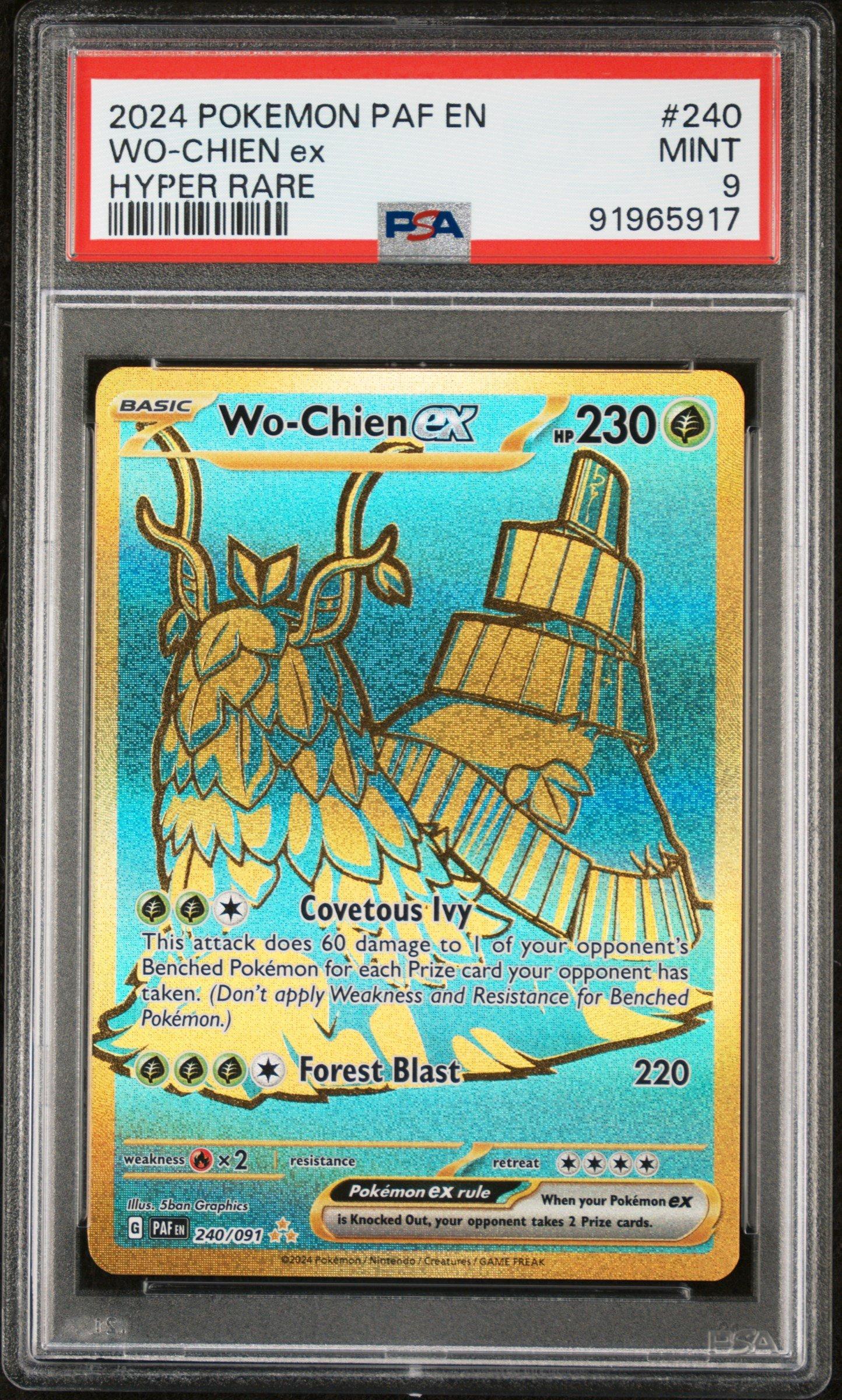 paldean fates hyper rare cards 2024 Pokemon Paf En-paldean Fates 240 Wo-chien Ex Hyper Rare PSA 9 Graded  Card