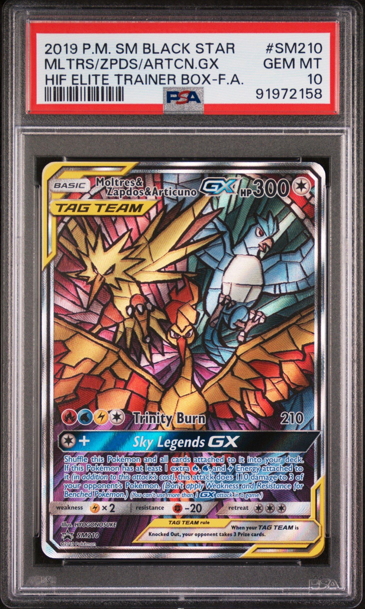 2019 Pokemon Sm Black Star Promo Sm210 Full Art/moltres & Zapdos