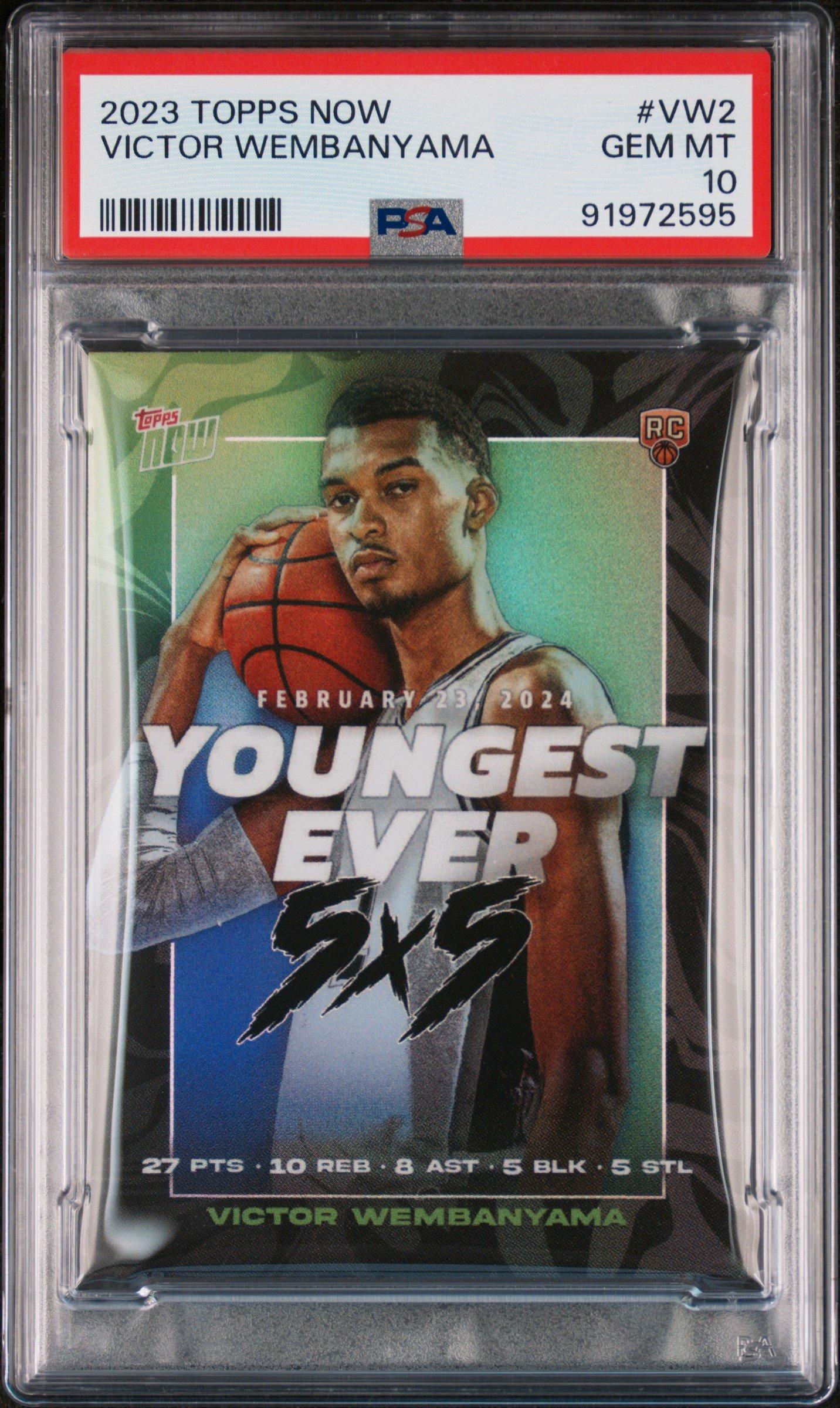 2023 Topps Now Vw2 Victor Wembanyama PSA 10 Graded Card | GameStop