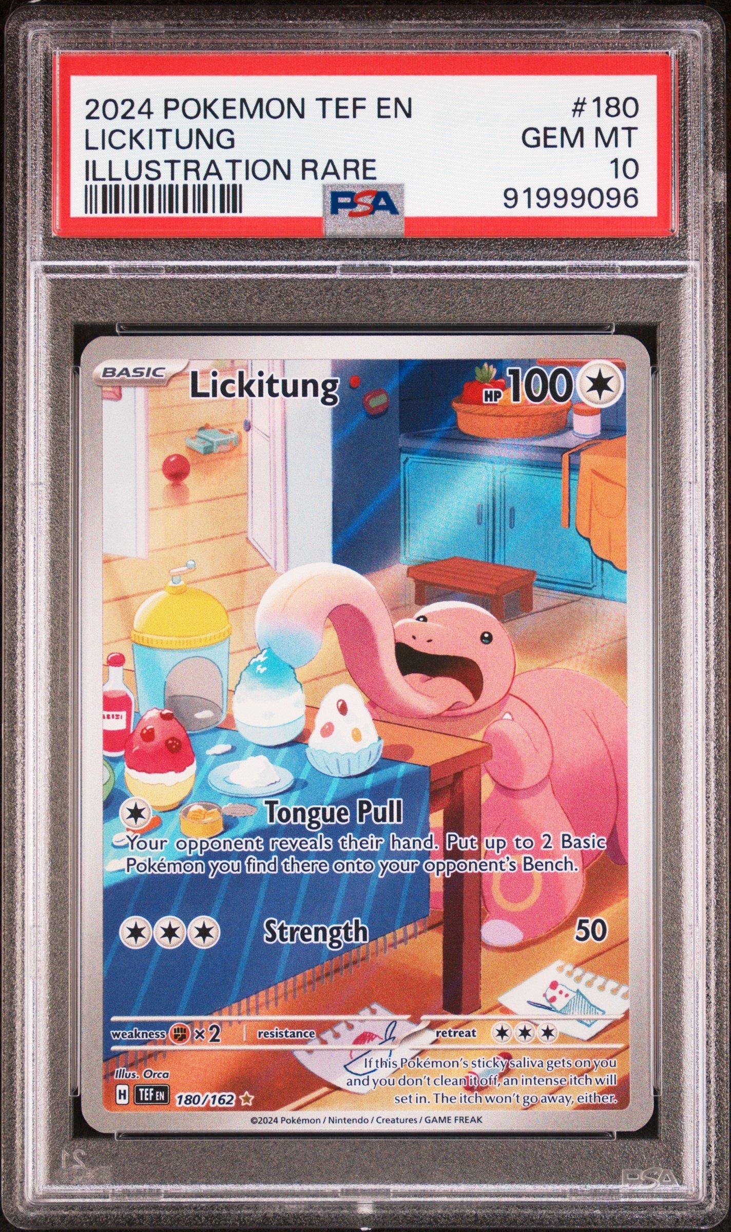 2024 Pokemon Tef En-temporal Forces 180 Lickitung Illustration