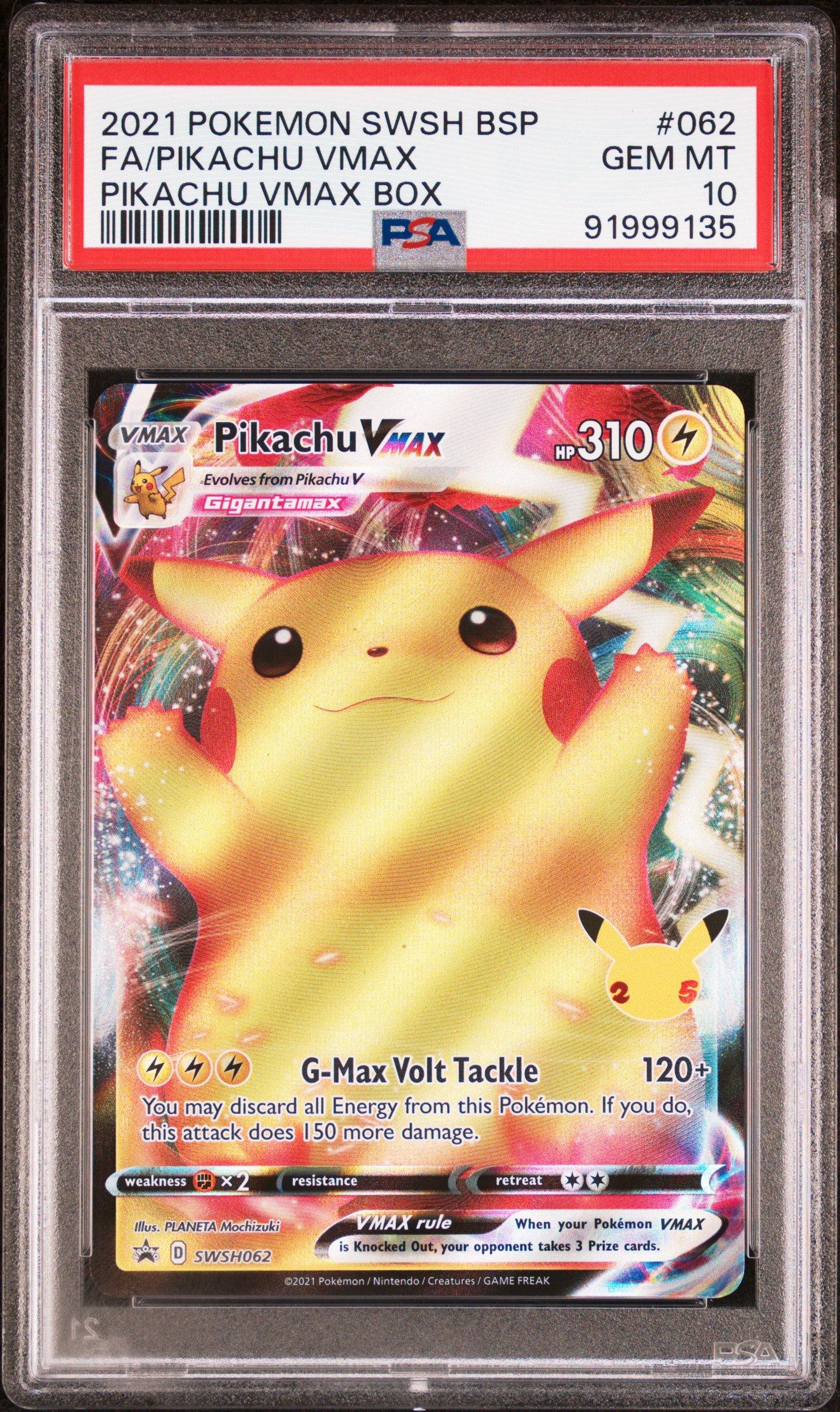2021 Pokemon Swsh Black Star Promo 062 Full Art/pikachu Vmax