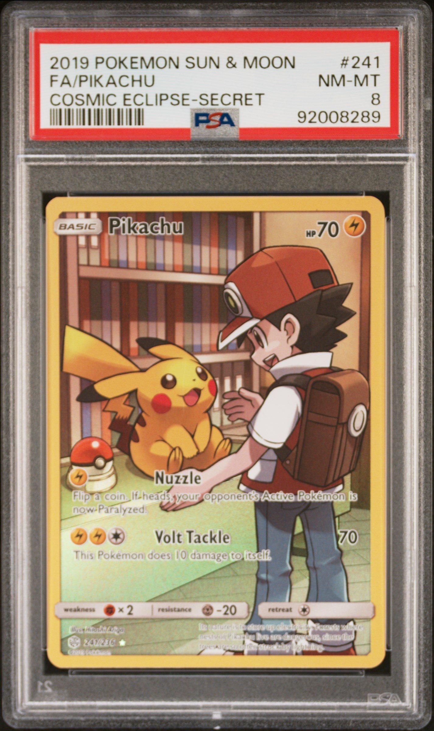2019 Pokemon Sun & Moon Cosmic Eclipse 241 Full Art/pikachu Secret