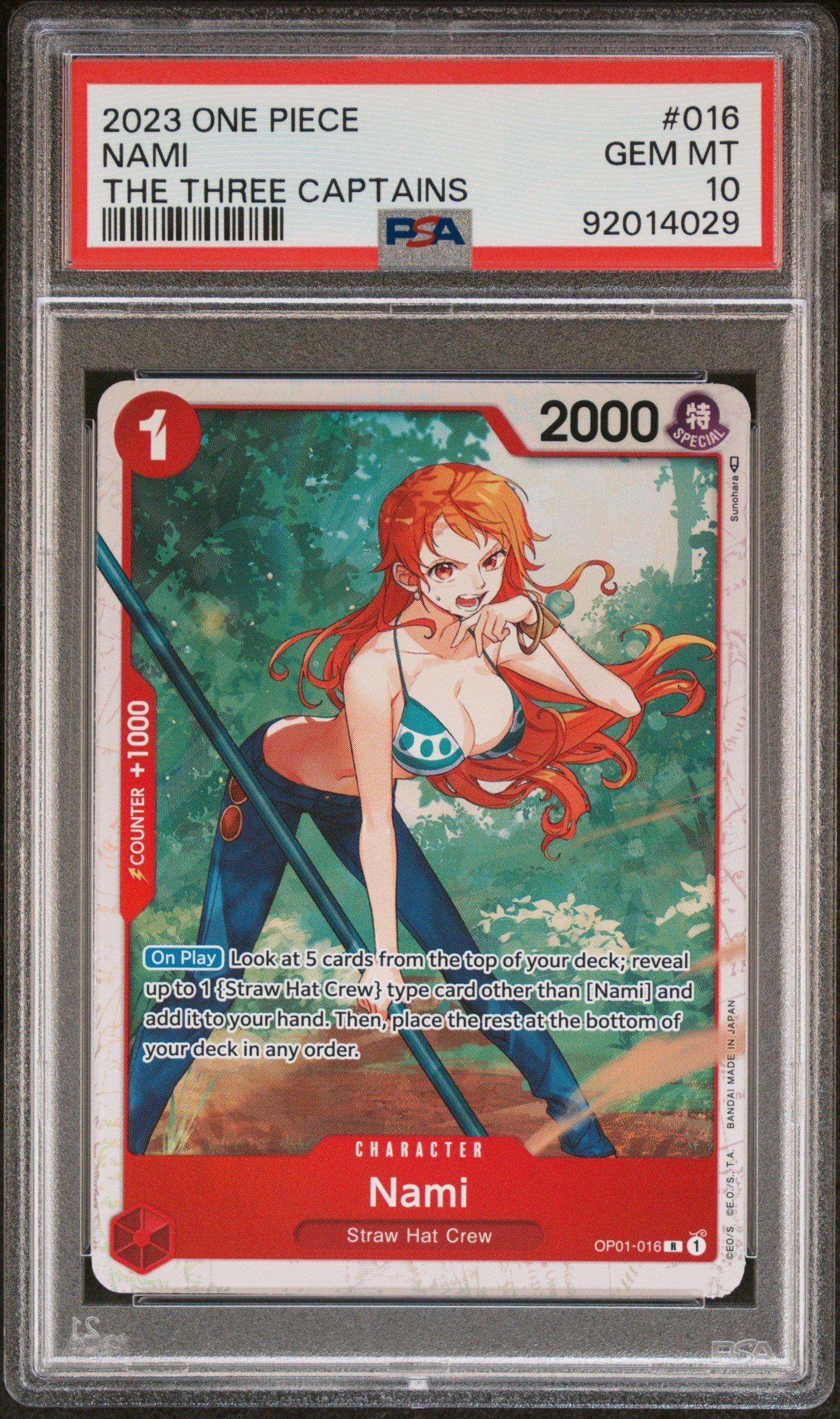 2023 One Piece Ultra Deck St10-the Three Captains 016 Nami PSA 10