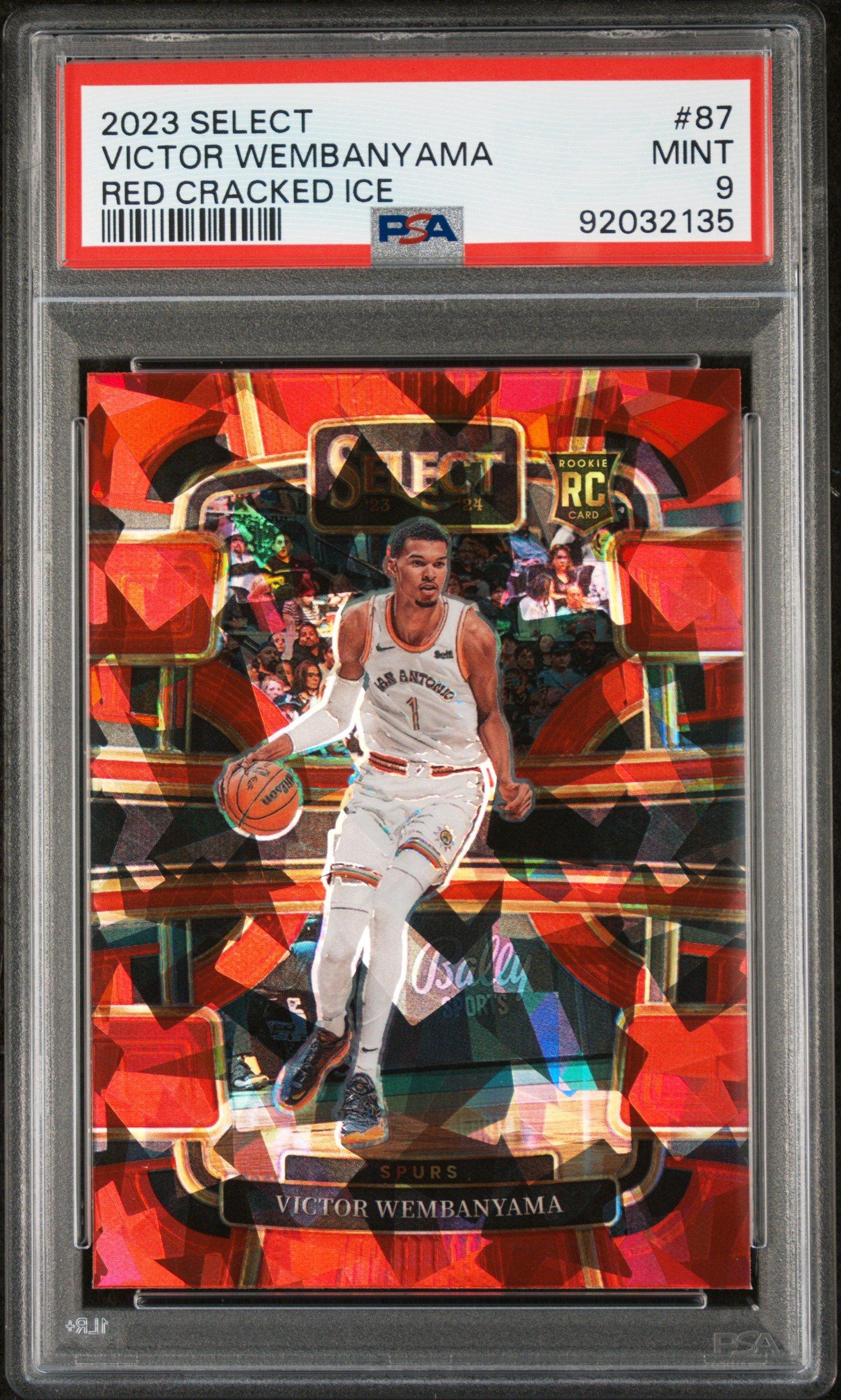 2023 Panini Select Victor Wembanyama Cracked Ice PSA