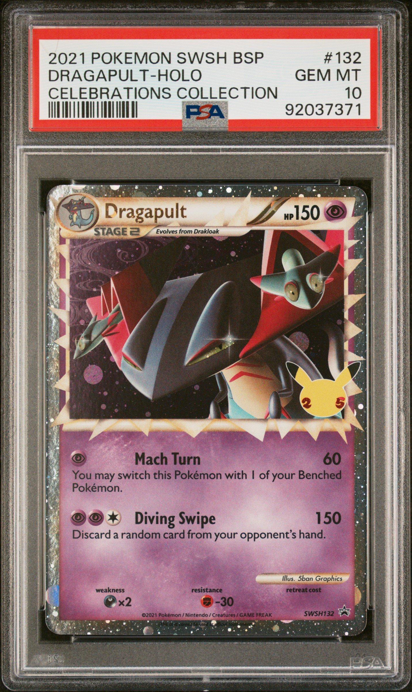 2021 ポケモンカード ドラパルトホロ #132 PSA7 promo 2021 Pokemon Swsh Black Star Promo 132 Dragapult-holo Celebrations