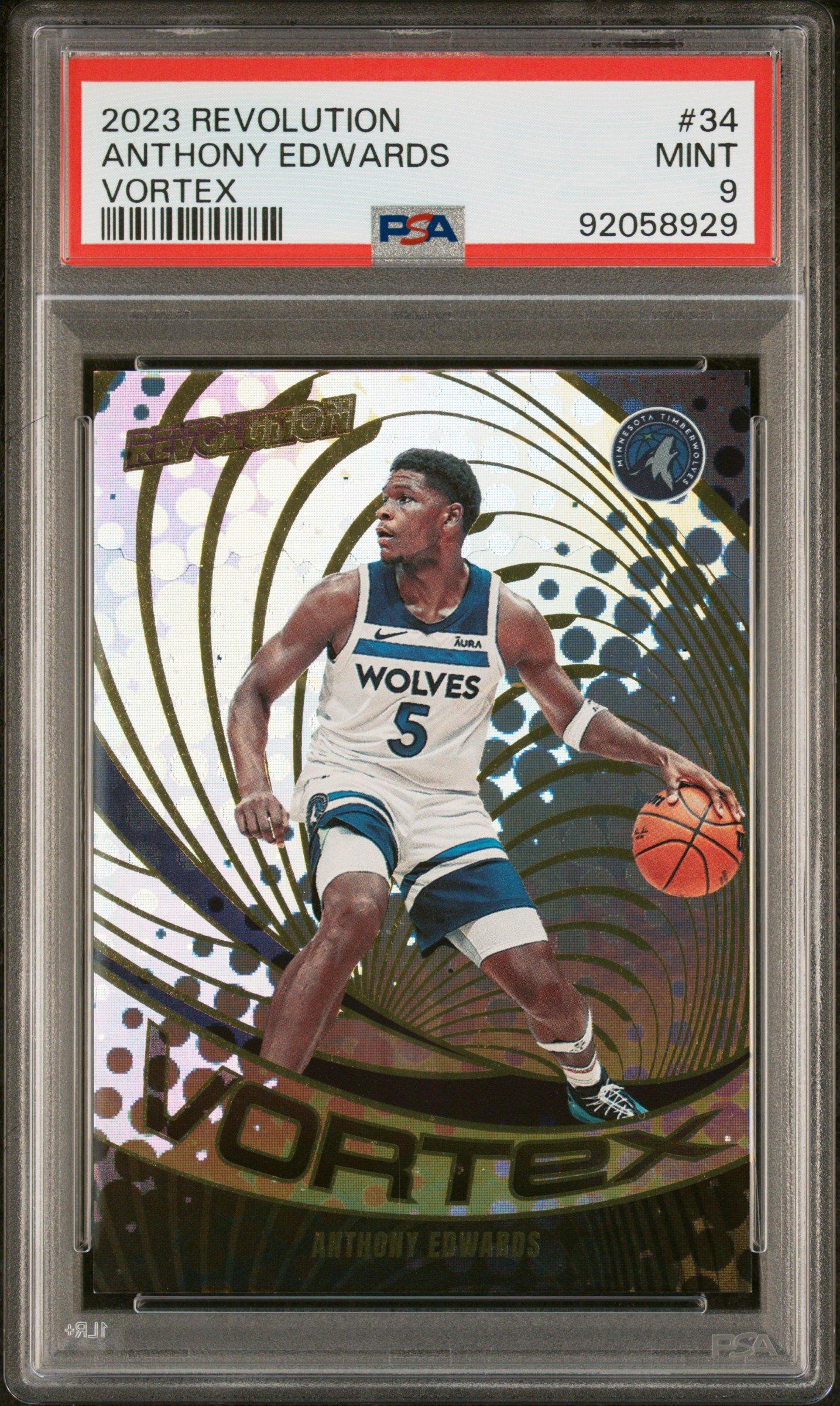 t*u様 EDWARDS 2023 Panini Revolution Vortex 34 Anthony Edwards PSA 9 | GameStop