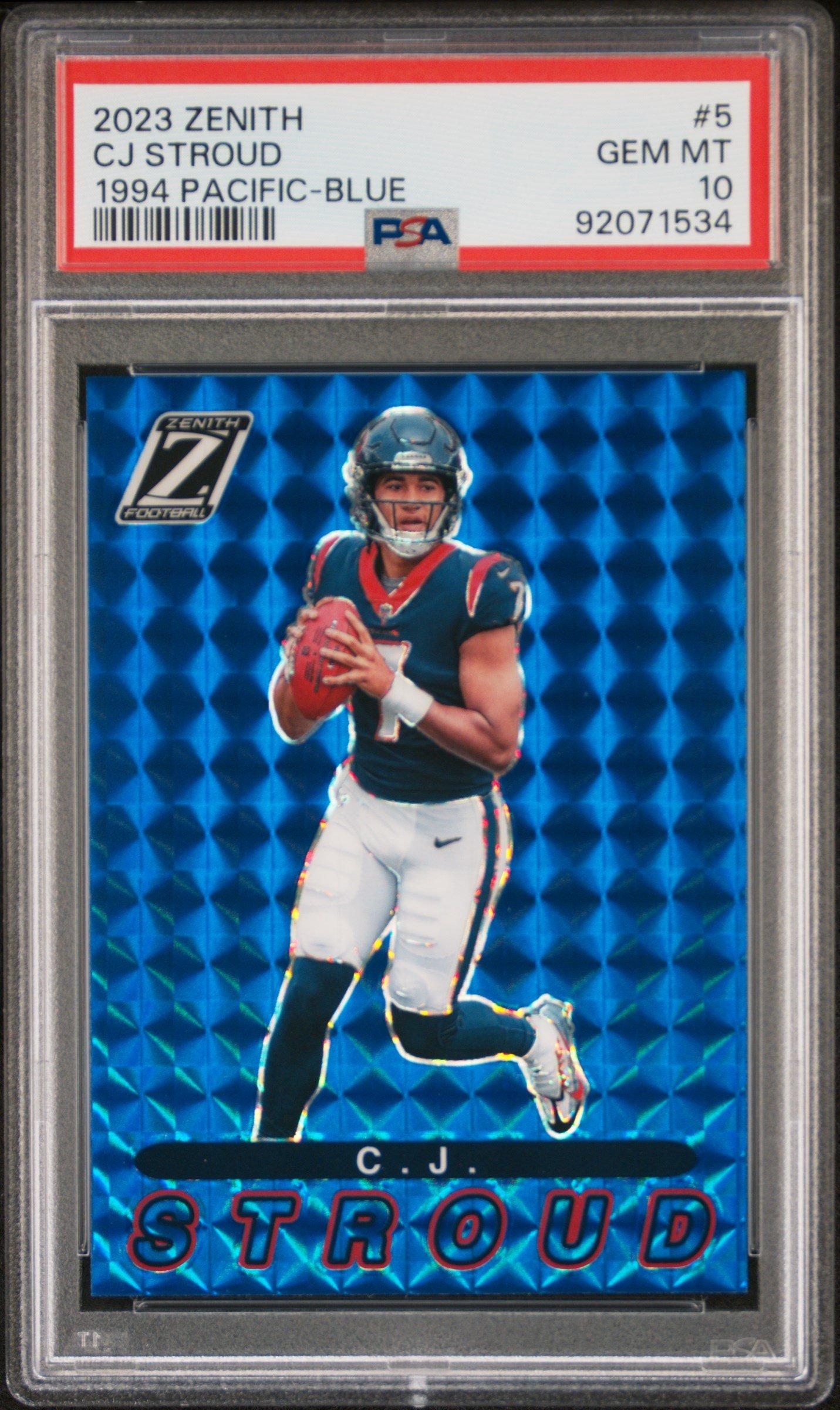 2023 Panini Zenith 1994 Pacific 5 Cj Stroud Blue PSA 10