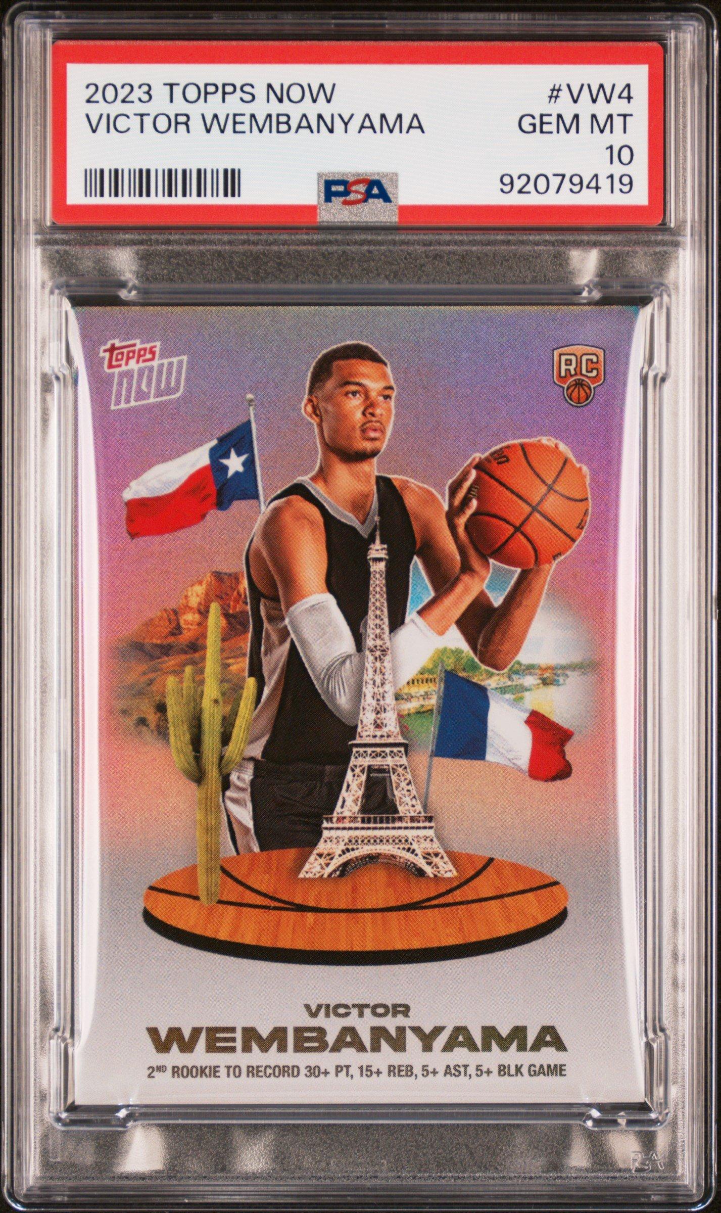 2023 Topps Now Vw4 Victor Wembanyama PSA 10 Graded Card | GameStop