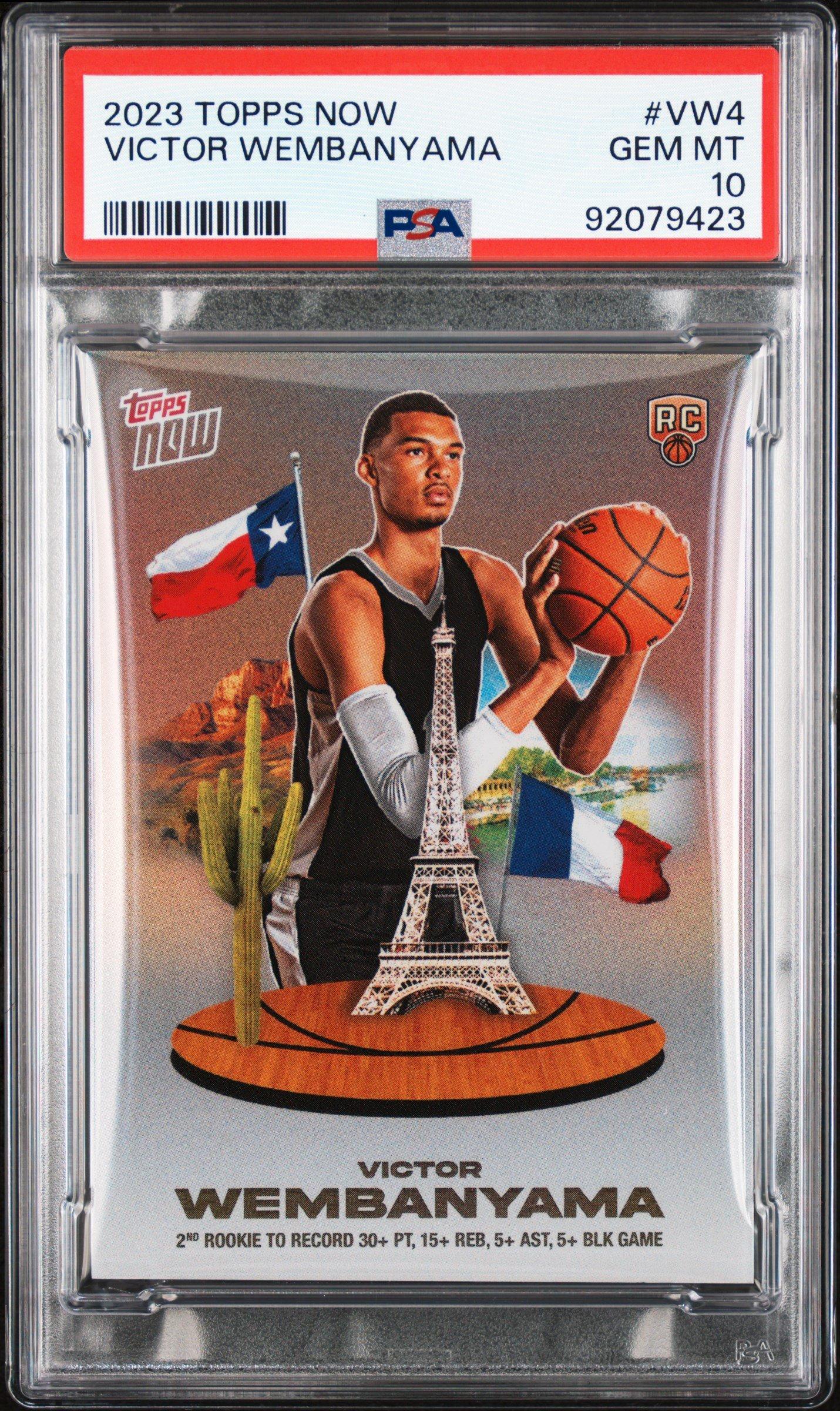 2023 Topps Now Wembanyama ルーキーカードPGI 10 2023 Topps Now Vw4 Victor Wembanyama PSA 10 Graded Card | GameStop