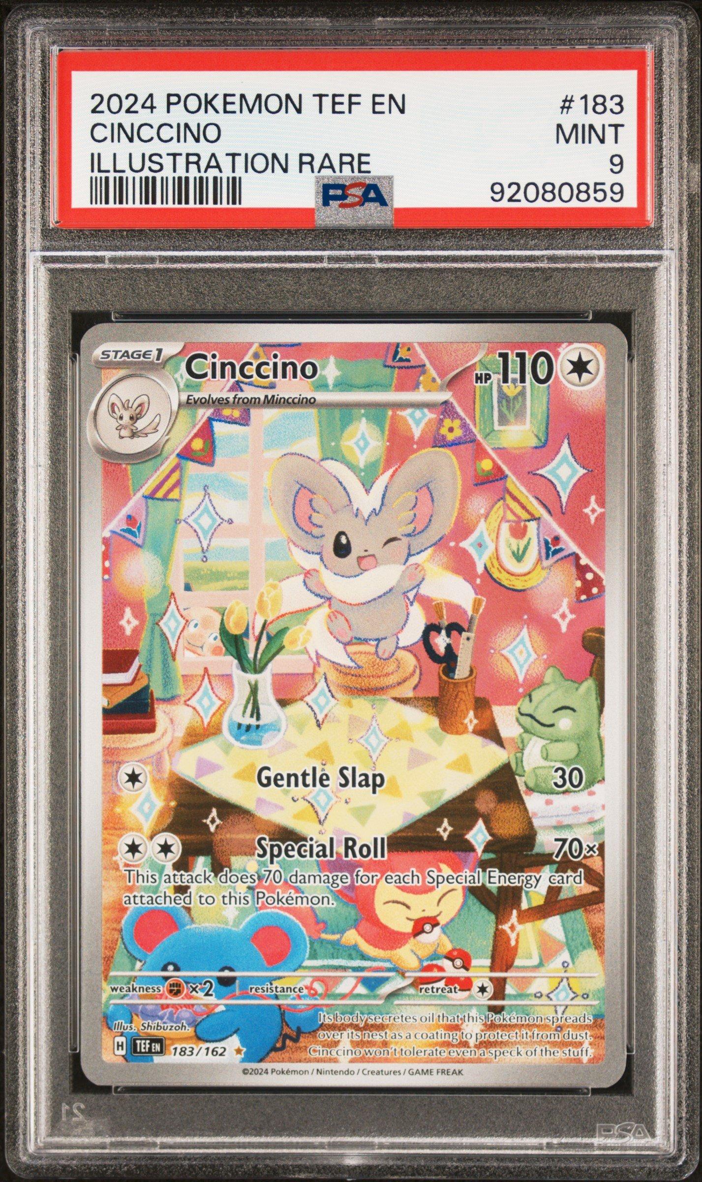 2024 Pokemon Tef En-temporal Forces 183 Cinccino Illustration Rare