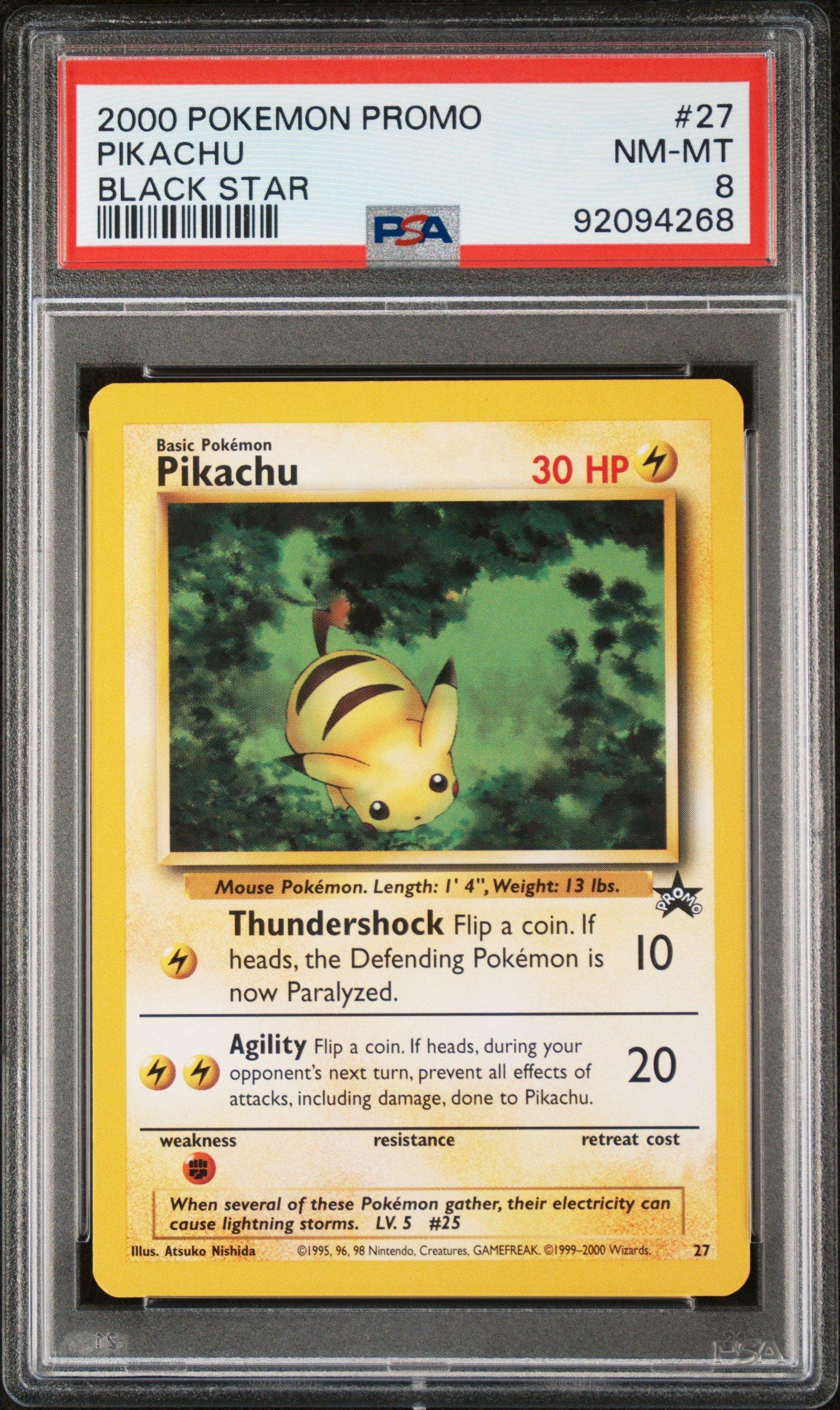 2000 Pokemon Promo Black Star 27 Pikachu PSA 8 Graded Card | GameStop