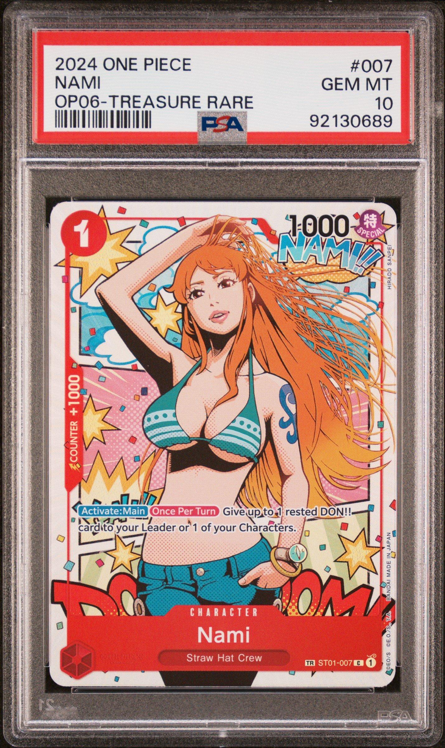 2024 One Piece Op06-wings Of The Captain 007 Nami Treasure Rare