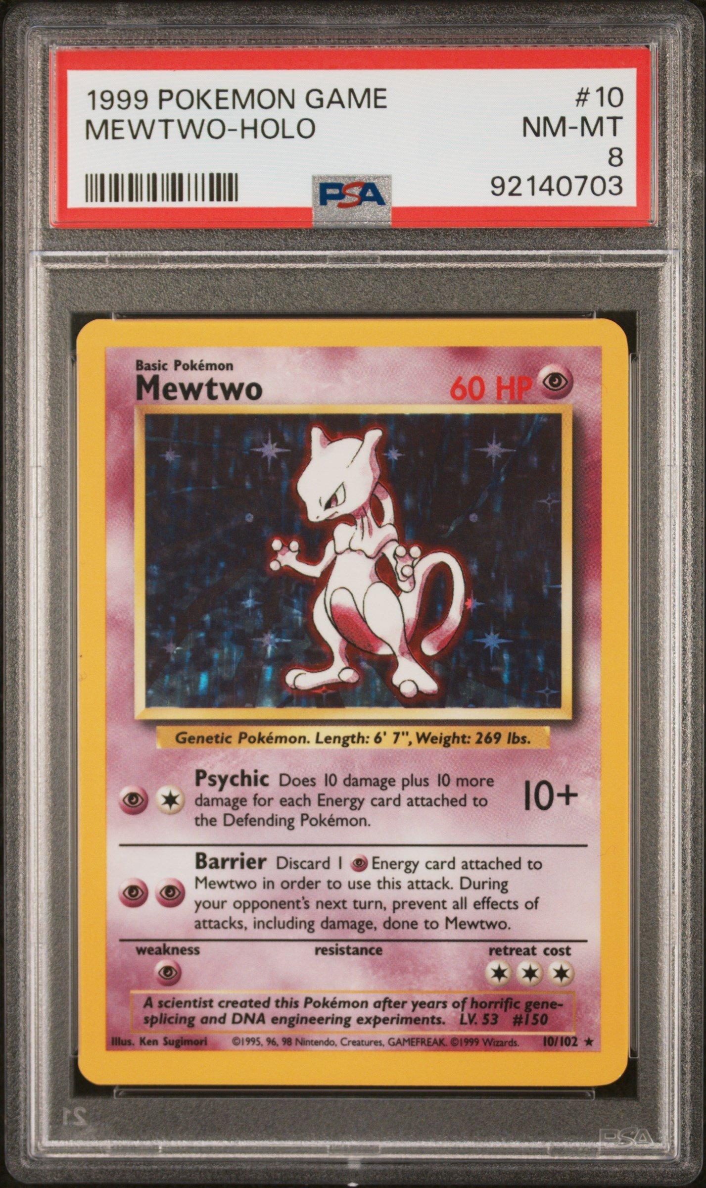 1999 Pokemon Game 10 Mewtwo-holo PSA 8 Graded Card | GameStop