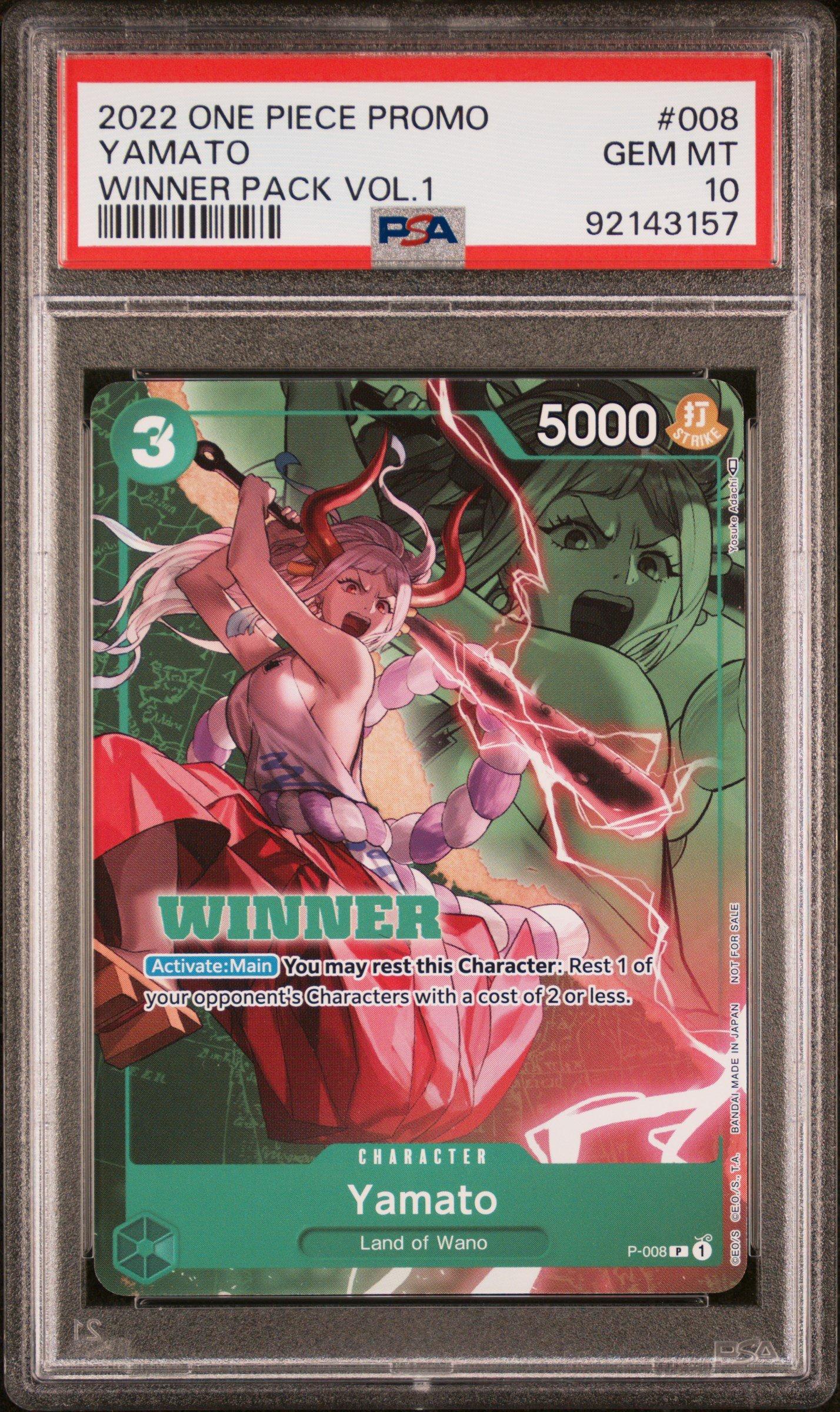 2022 One Piece Promos 008 Yamato Winner Pack Vol.1 PSA 10