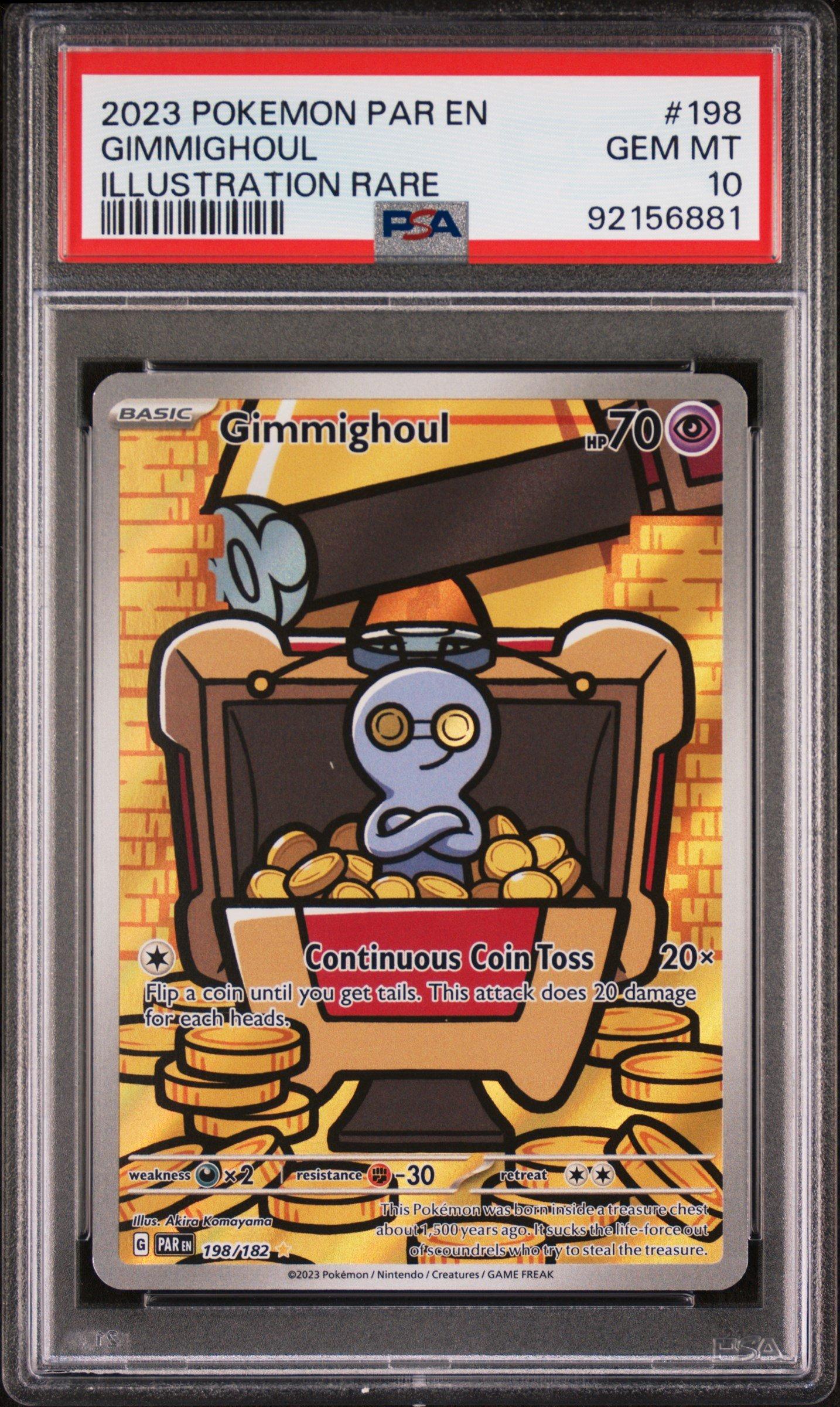 2023 Pokemon Par En-paradox Rift 198 Gimmighoul Illustration Rare