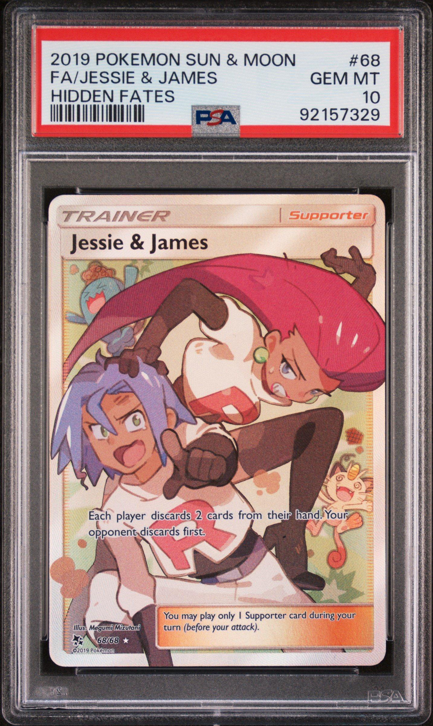 2019 Pokemon Sun & Moon Hidden Fates 68 Full Art/jessie & James