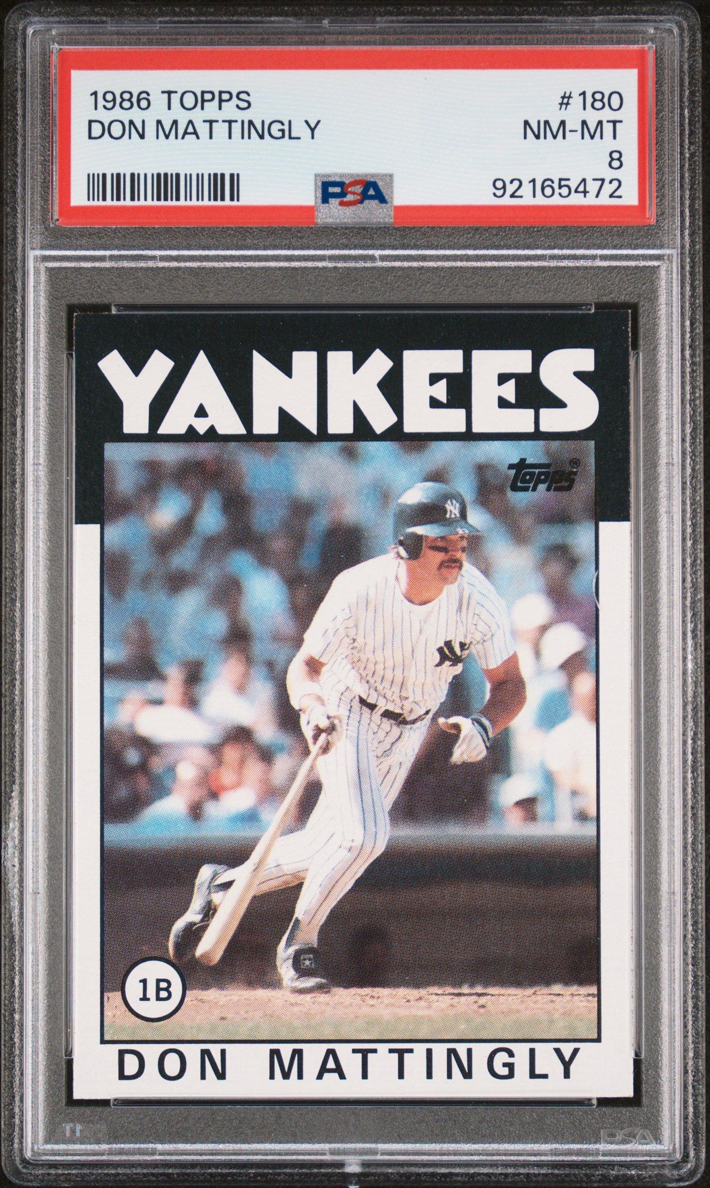 1986 Topps 180 Don Mattingly PSA 8