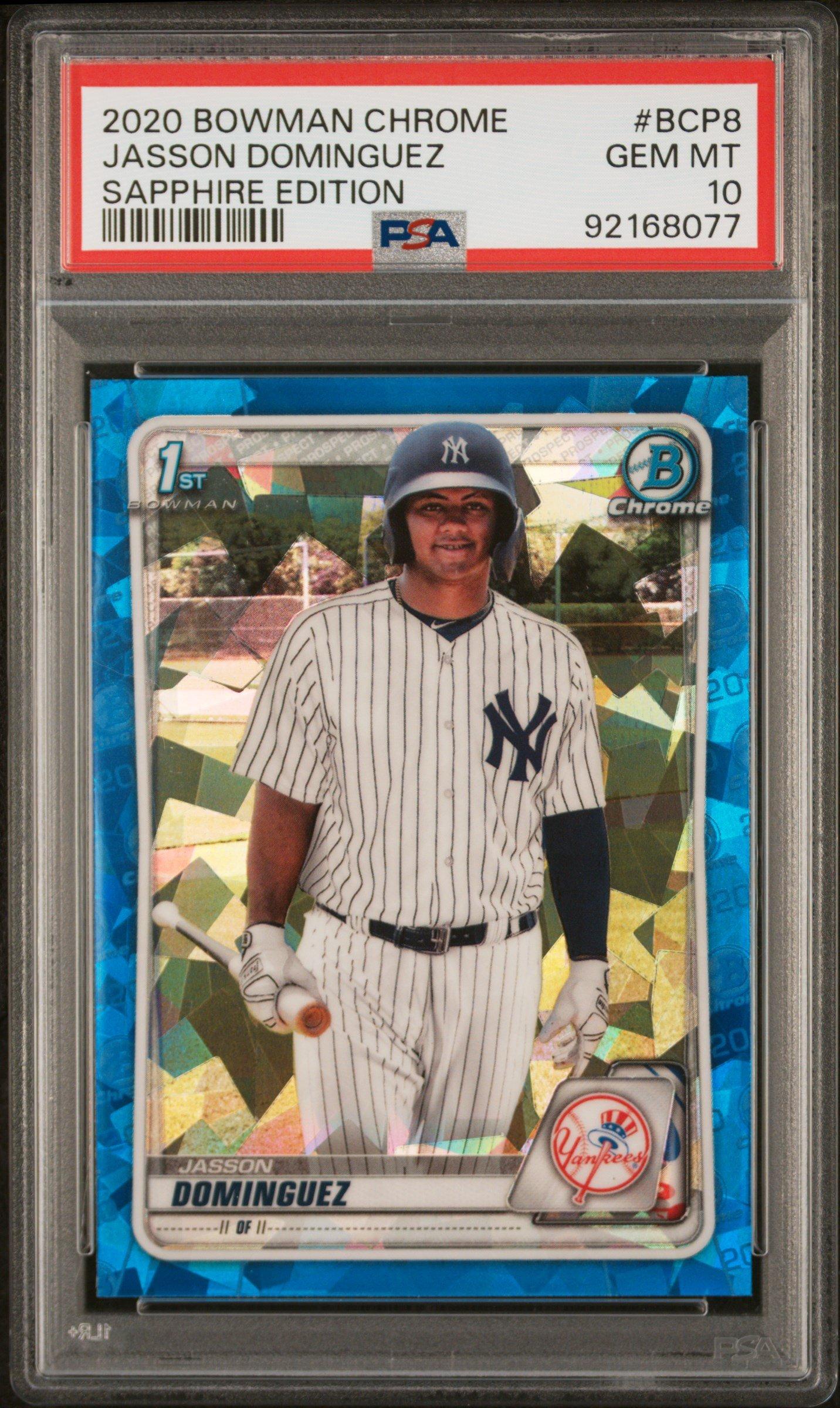 2020 Bowman Chrome Sapphire Edition Bcp8 Jasson Dominguez PSA 10 