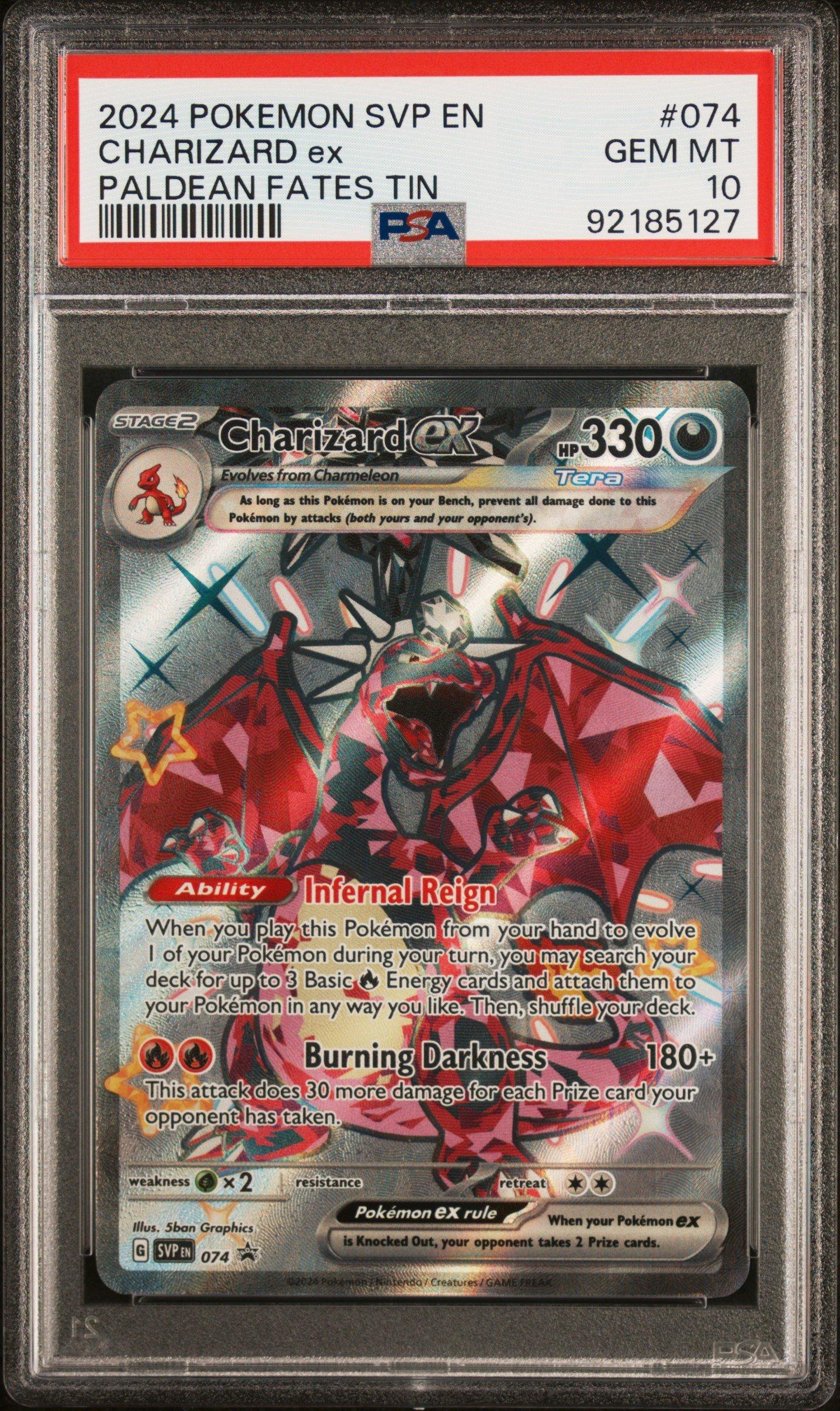 トランプ 貴重 2024 Pokemon Svp En-sv Black Star Promo 074 Charizard Ex Paldean