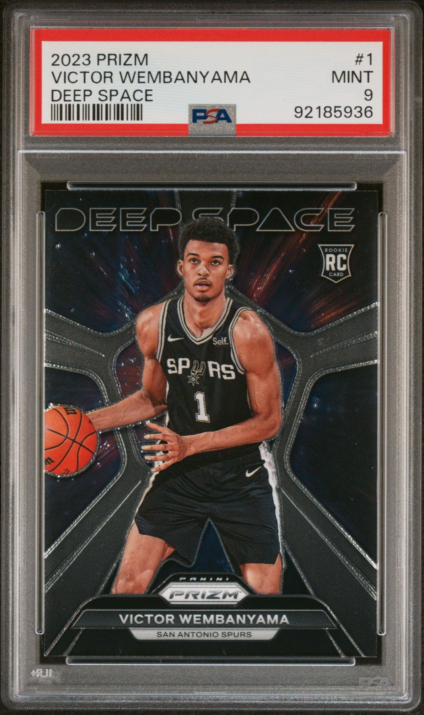 2023 Panini Prizm Deep Space 1 Victor Wembanyama PSA 9 Graded Card 