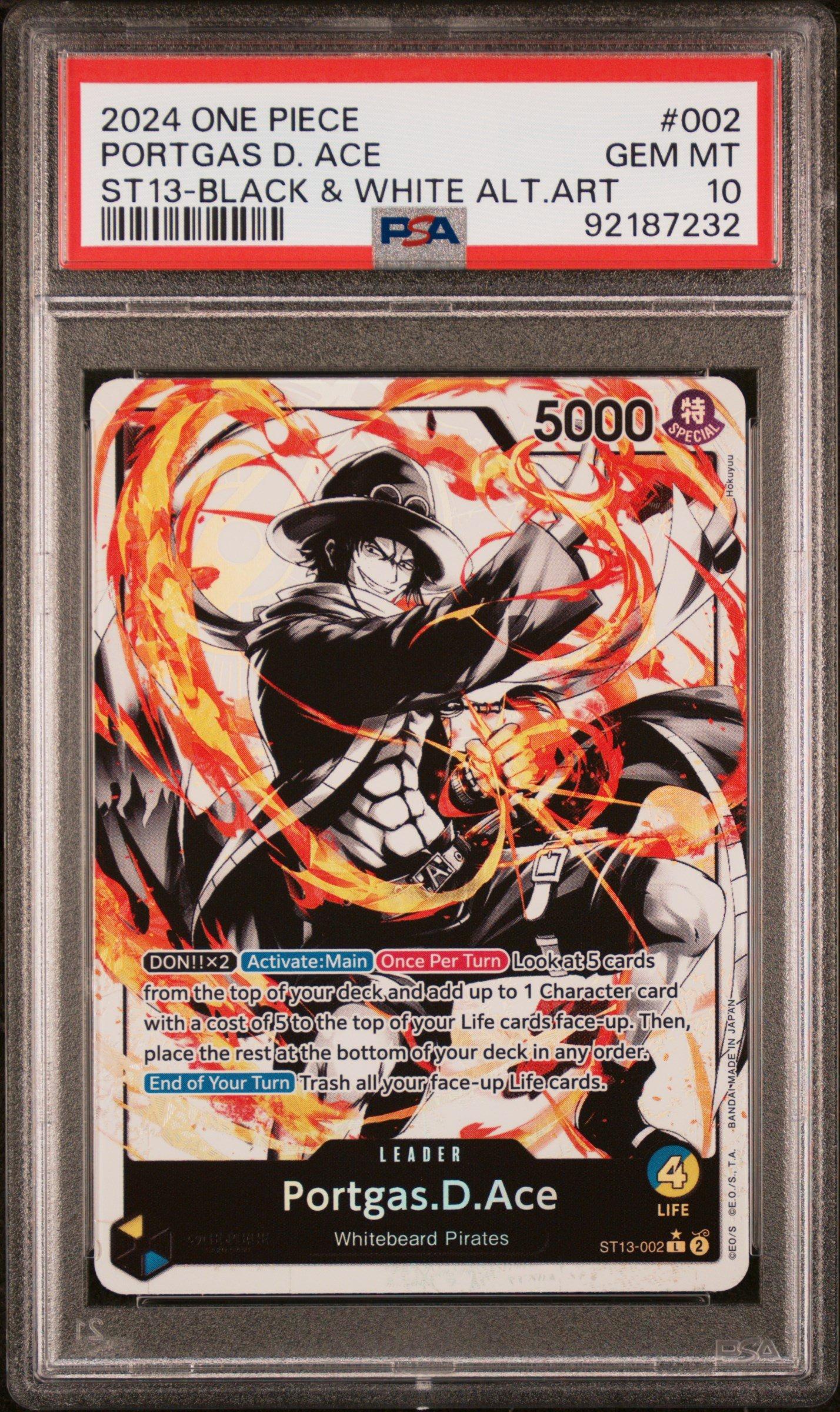 2024 One Piece Ultra Deckthe Three Brothers 002 Portgas D. Ace Black