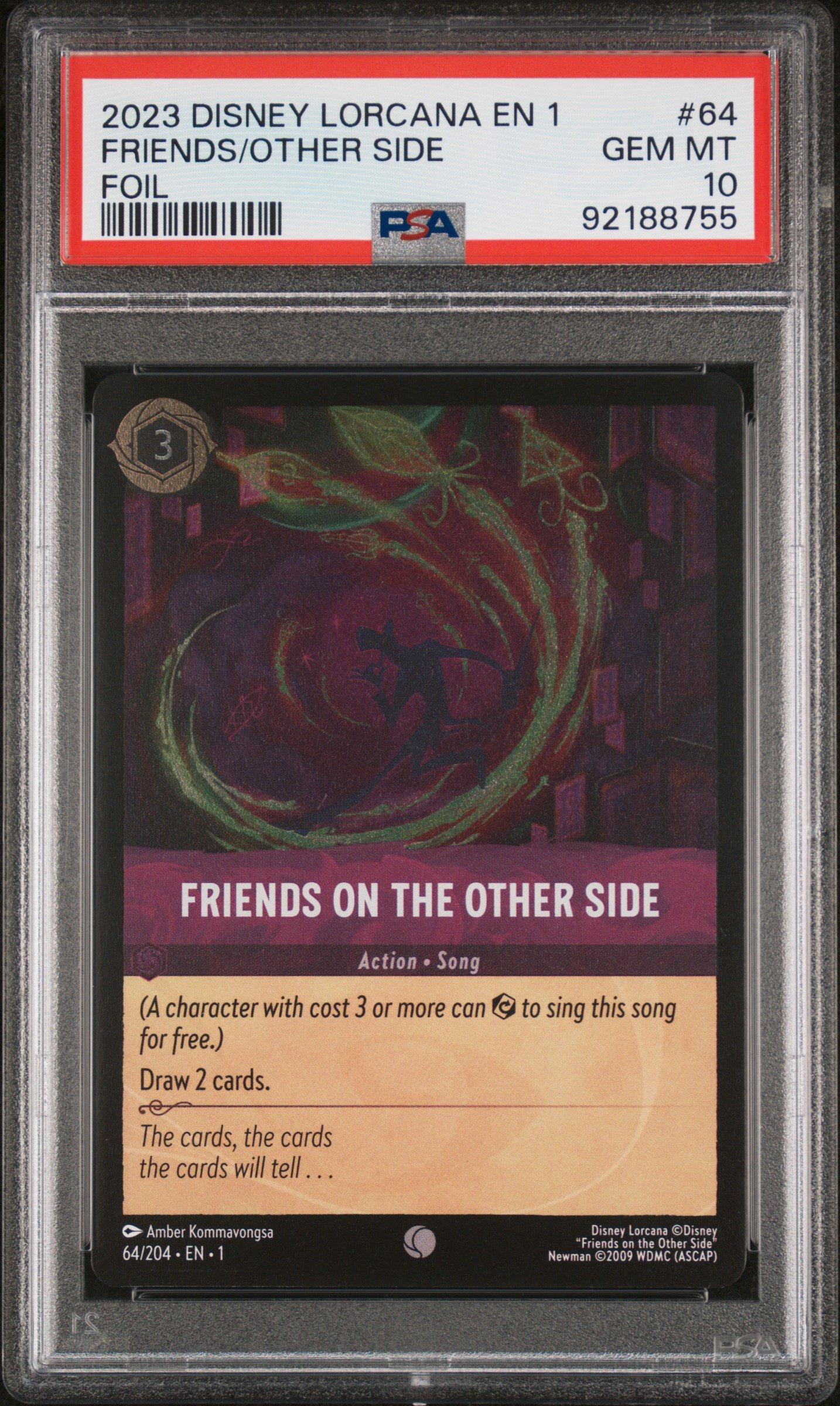2023 Disney Lorcana En 1-the First Chapter 64 Friends On The Other Side Foil PSA 10