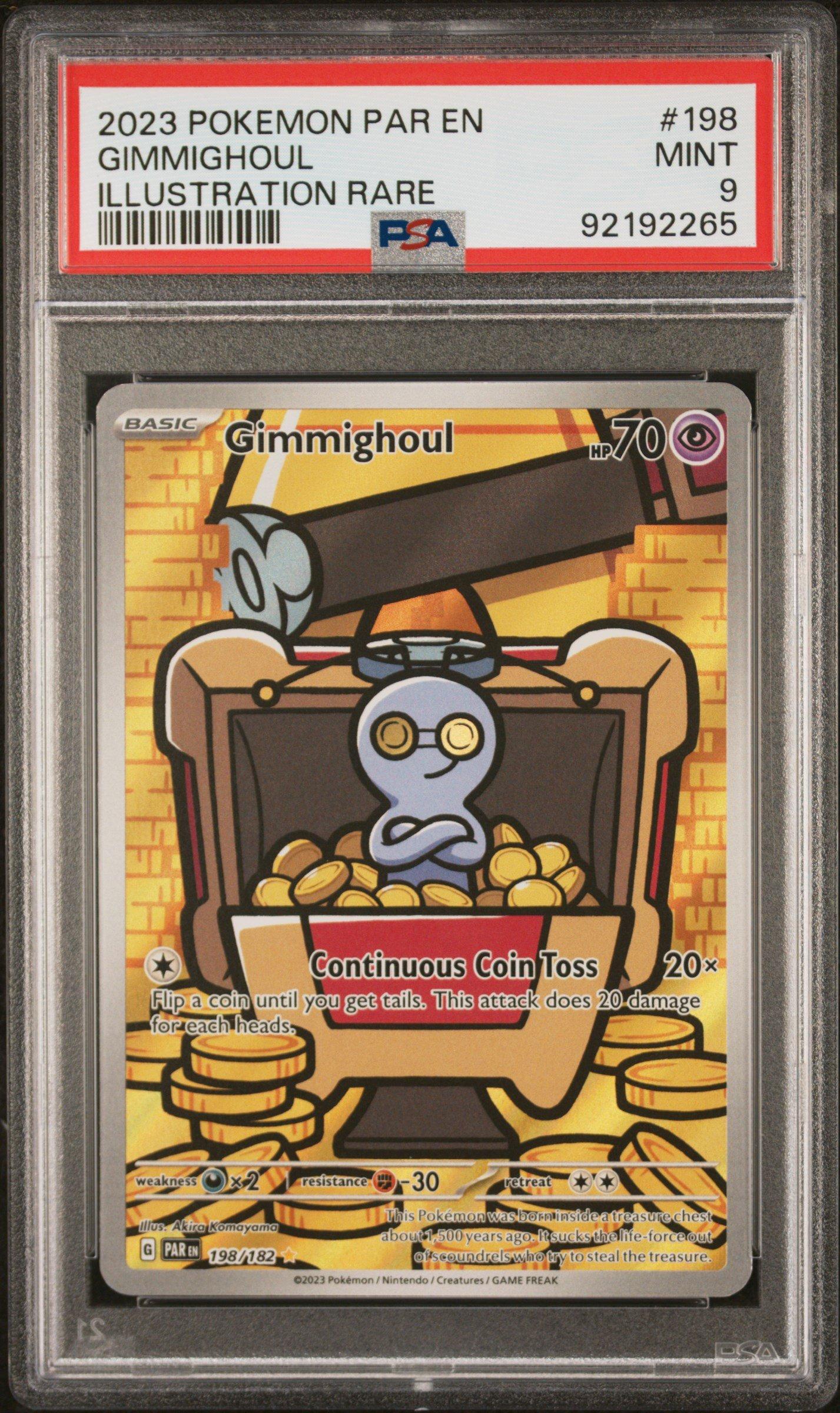 2023 Pokemon Par En-paradox Rift 198 Gimmighoul Illustration Rare