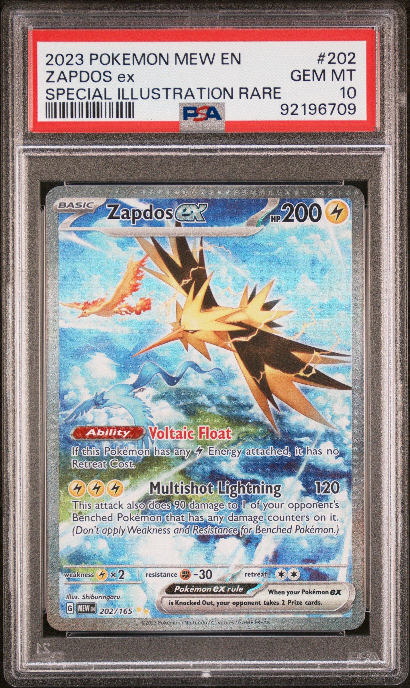 2023 Pokemon Mew En-151 202 Zapdos Ex Special Illustration