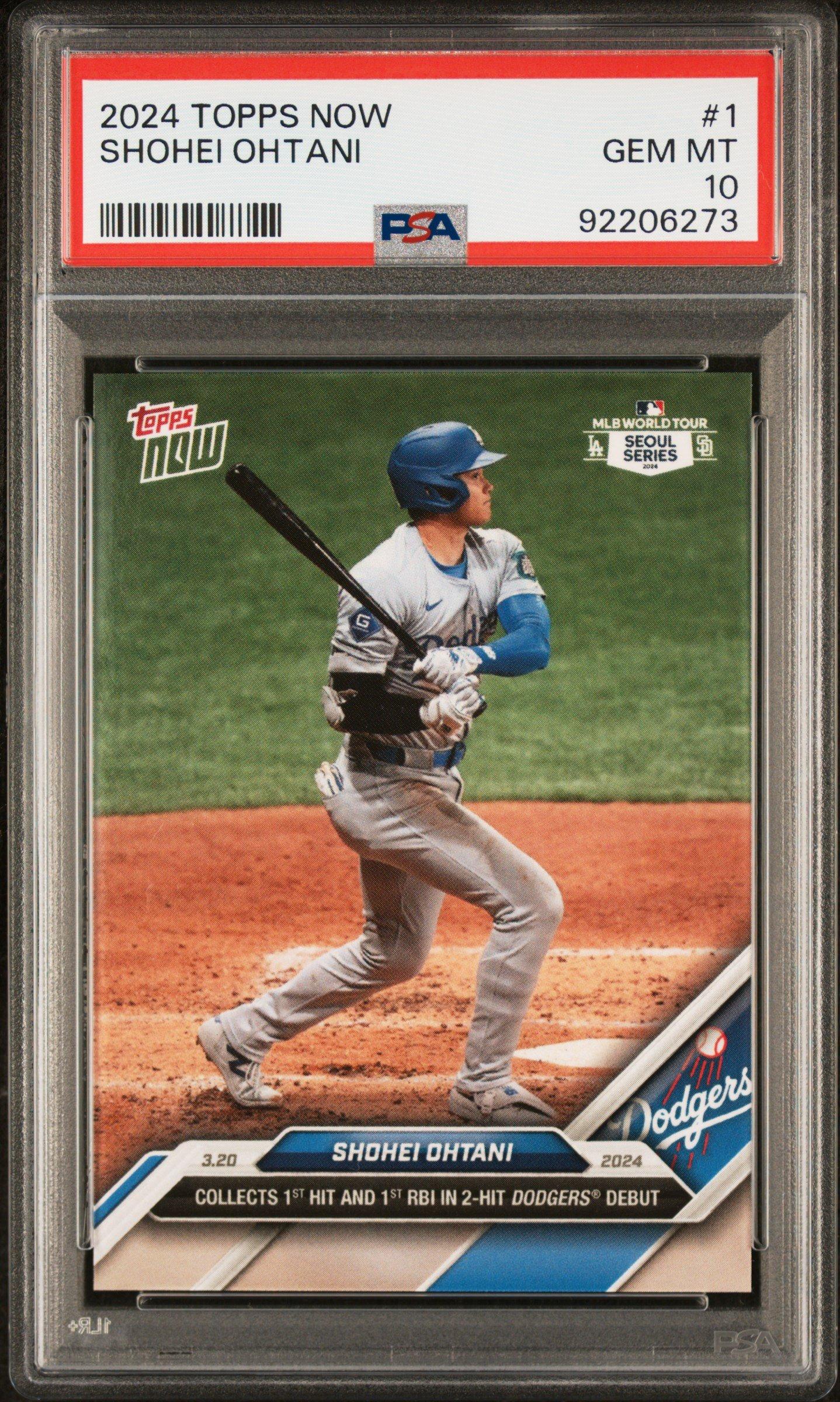 shohei ohtani graded rookie card Charitybuzz: 2018 Panini Card, PSA 10, Gem Mint 2018 Topps Now Japanese Shohei